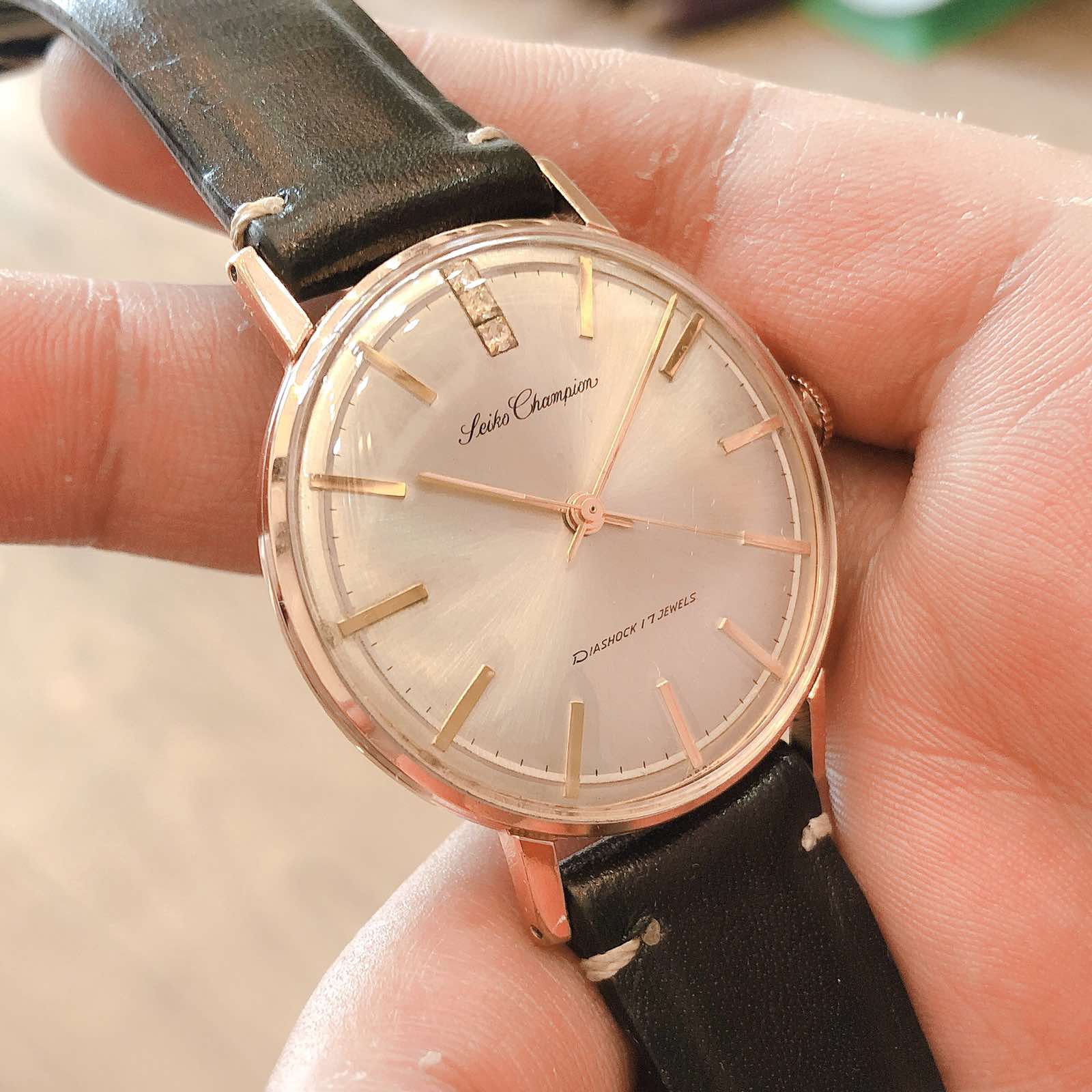 Đồng hồ cổ SEIKO Champions lên dây lacke vàng chính hãng nhật bản