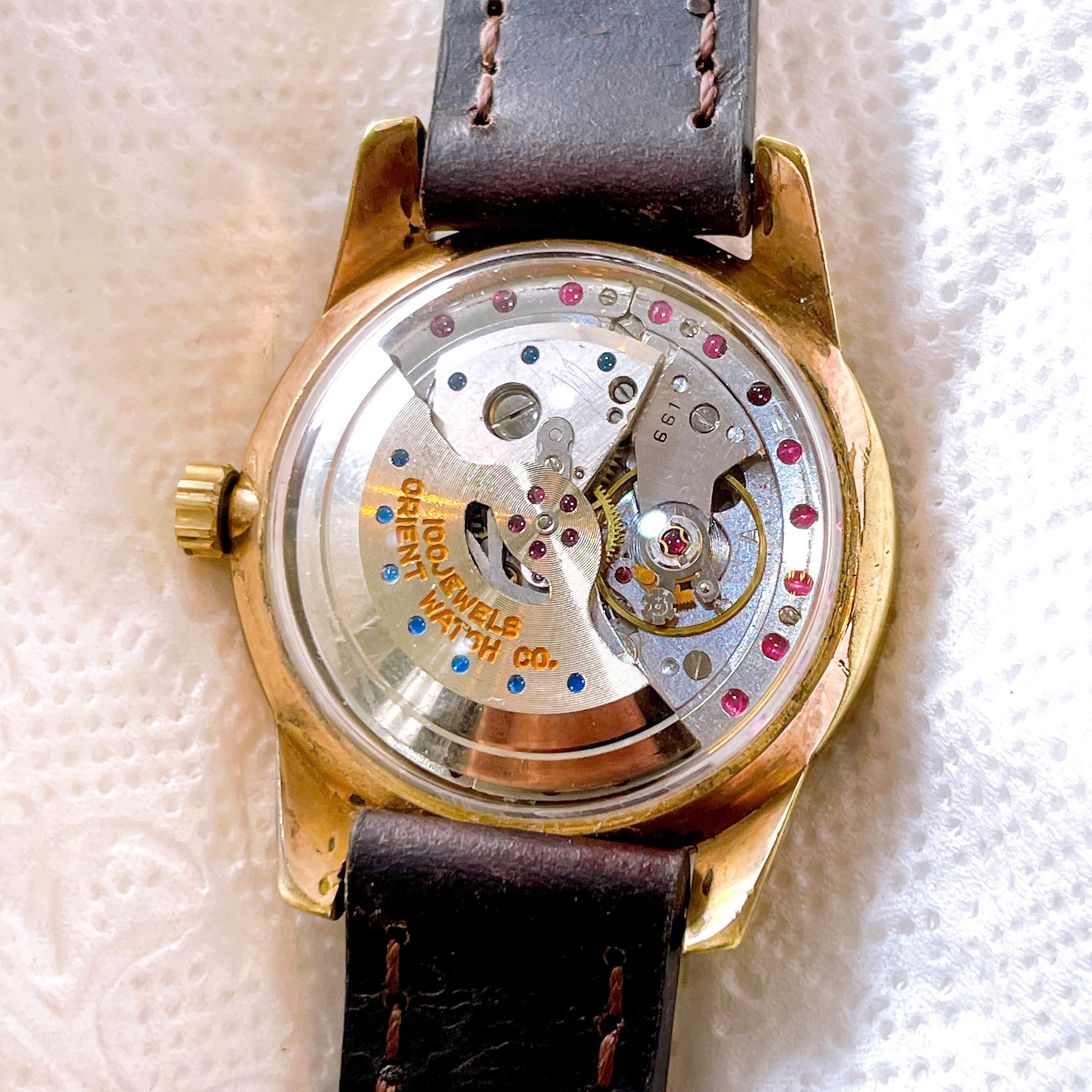 Đồng hồ cổ Orient Grand Prix Automatic bọc vàng chính hãng Thụy Sĩ 