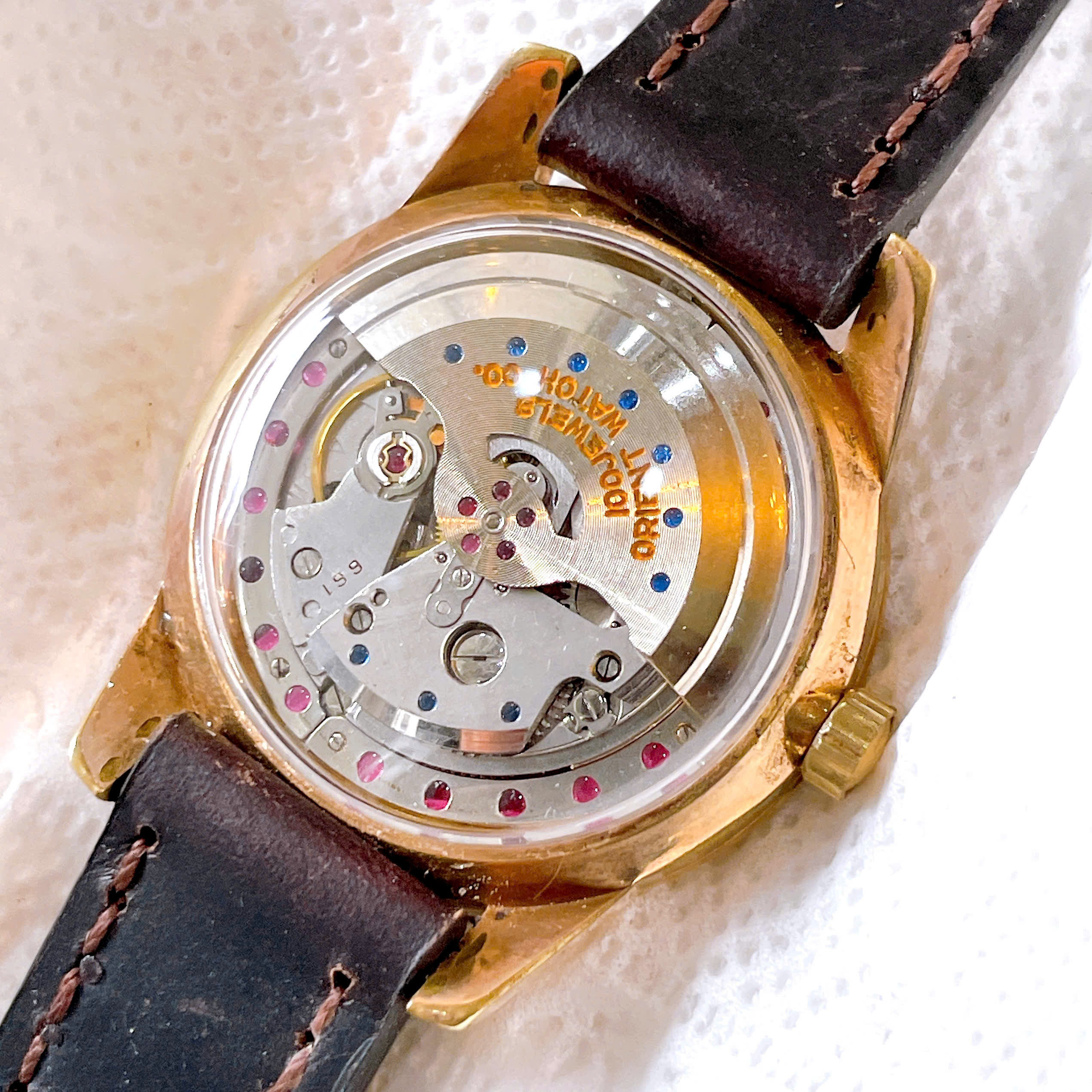 Đồng hồ cổ Orient Grand Prix Automatic bọc vàng chính hãng Thụy Sĩ 