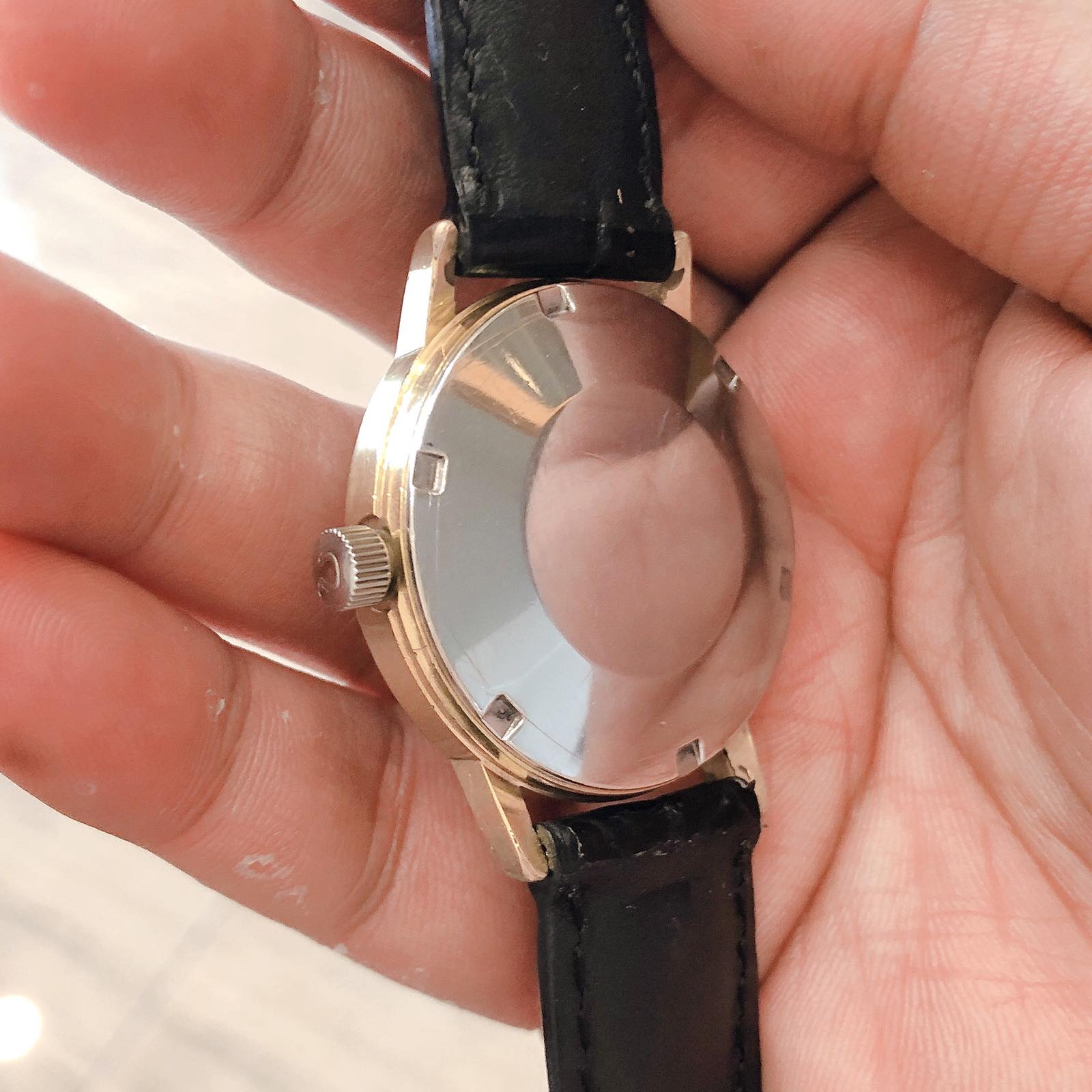 Đồng hồ cổ Omega Geneve Automatic lacke vàng 18k 20 micro chính hãng Thuỵ Sĩ 