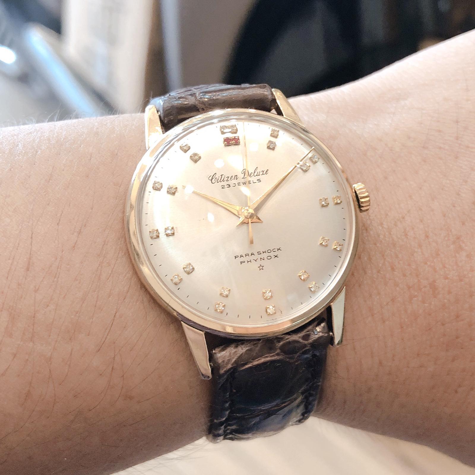 Đồng hồ cổ Citizen Deluxe lên dây 14k goldfilled chính hãng nhật bản