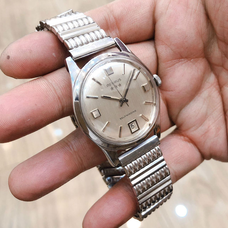 Đồng hồ cổ Benrus 3 sao automatic chính hãng Thuỵ Sĩ 