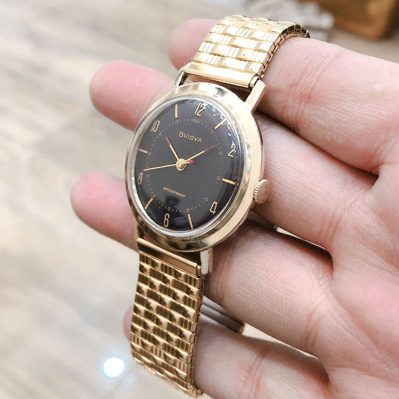 Đồng hồ cổ Bulova Lên dây siêu mỏng bọc vàng 10k RGP chính hãng thuỵ sỹ