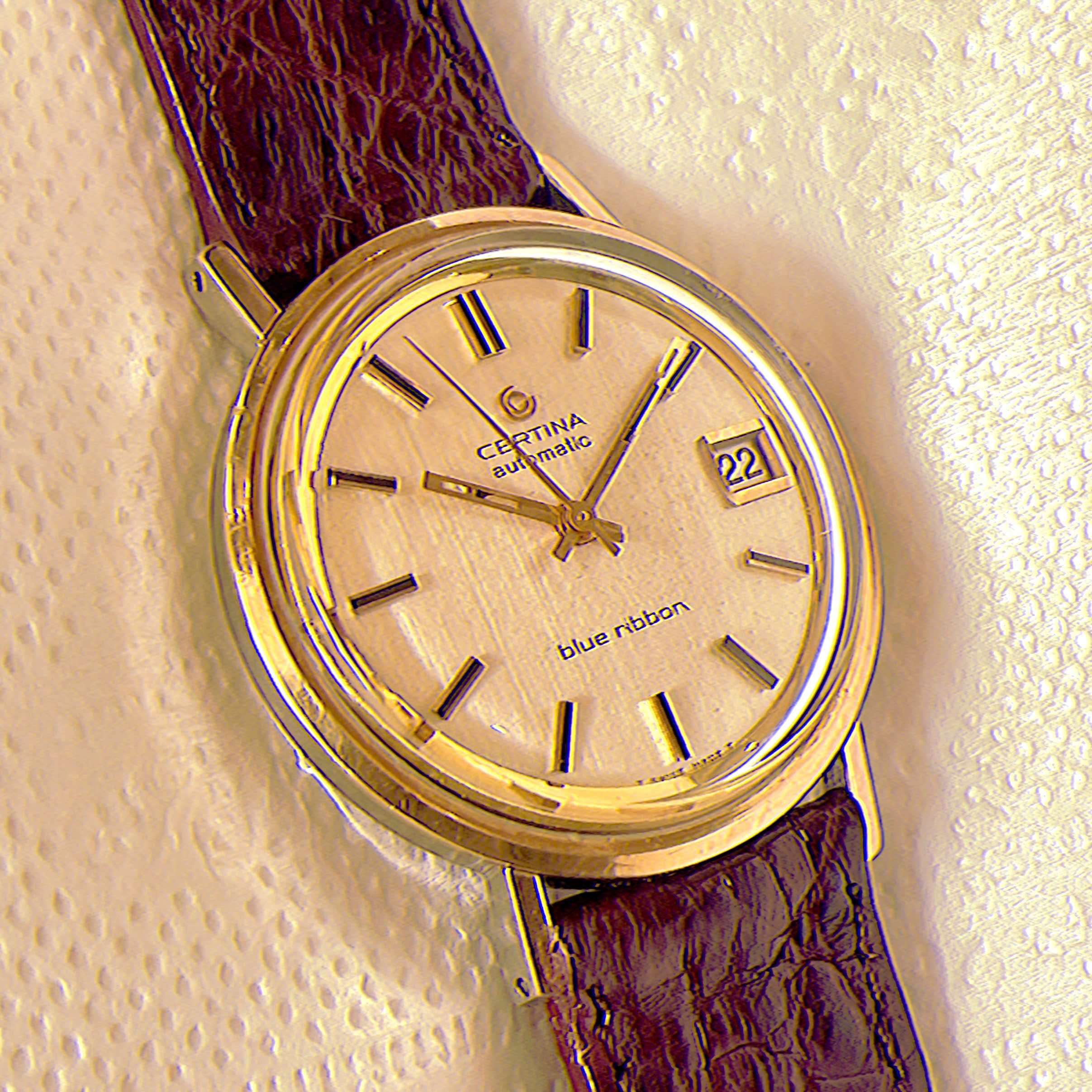 Đồng hồ cổ Certina ribbon automatic dmi chính hãng thụy Sĩ