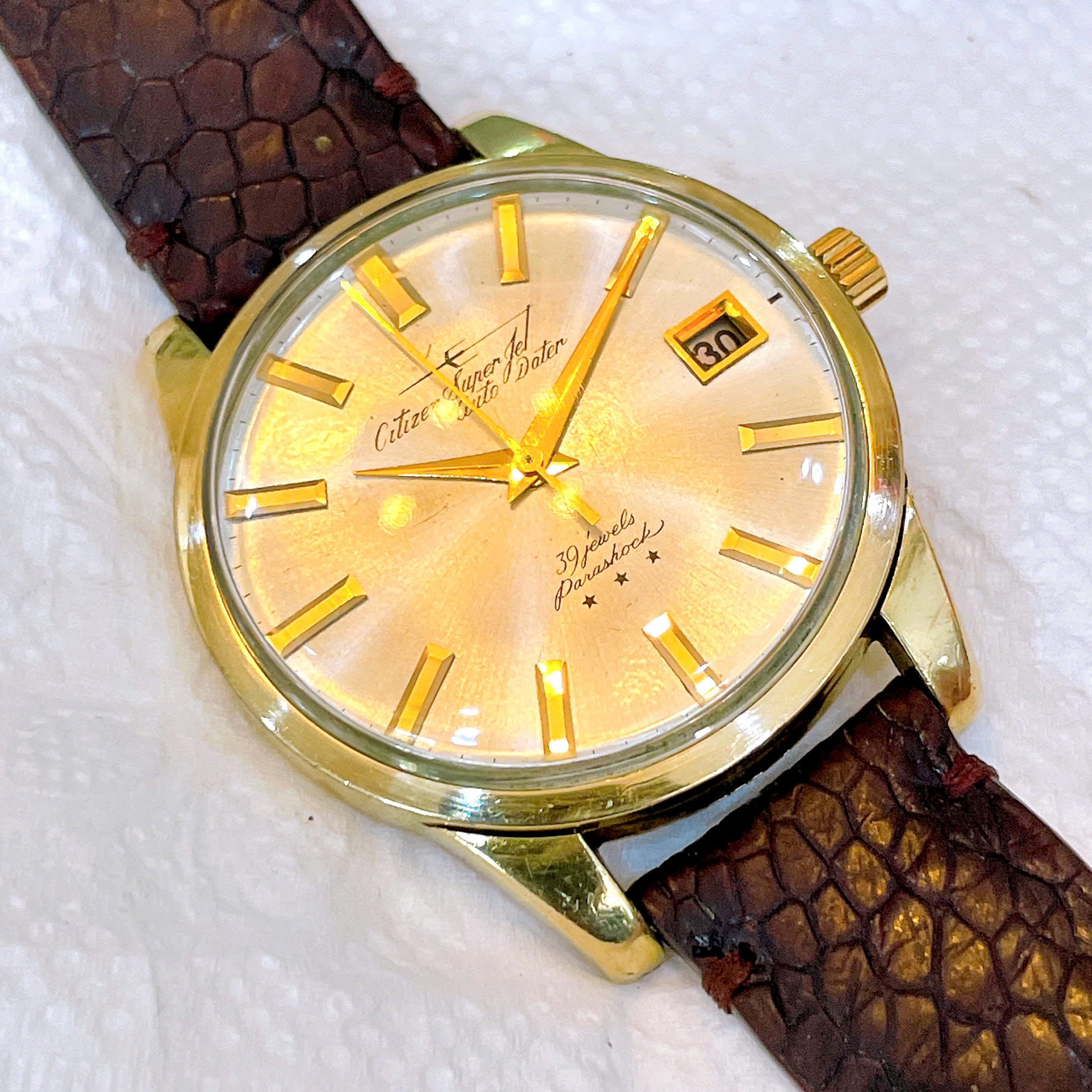 Đồng hồ cổ CITIZEN JET bọc vàng 14k goldfilled chính hãng nhật bản