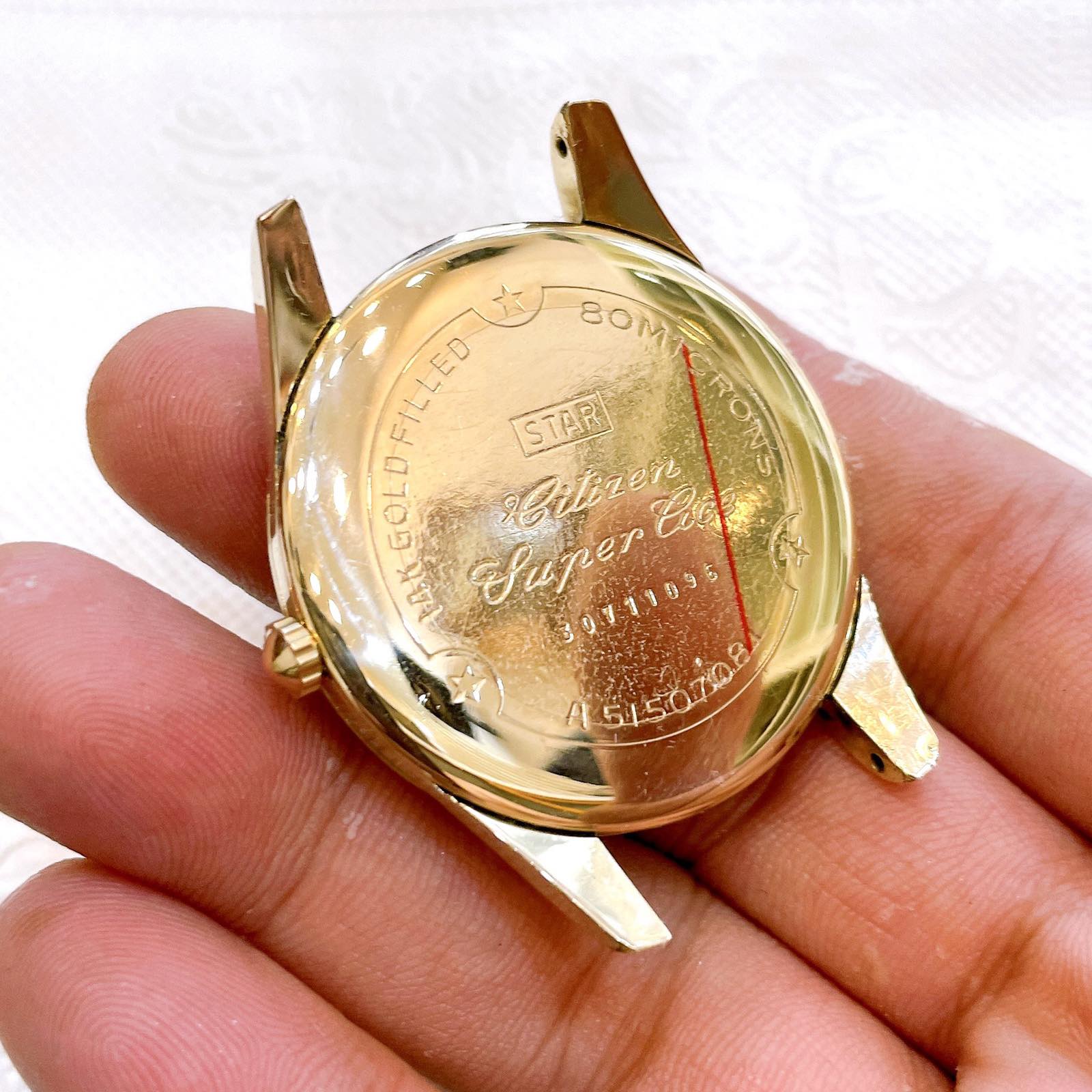 Đồng hồ cổ Citizen Tice lên dây bọc vàng 14k 80 micro chính hãng nhật bản