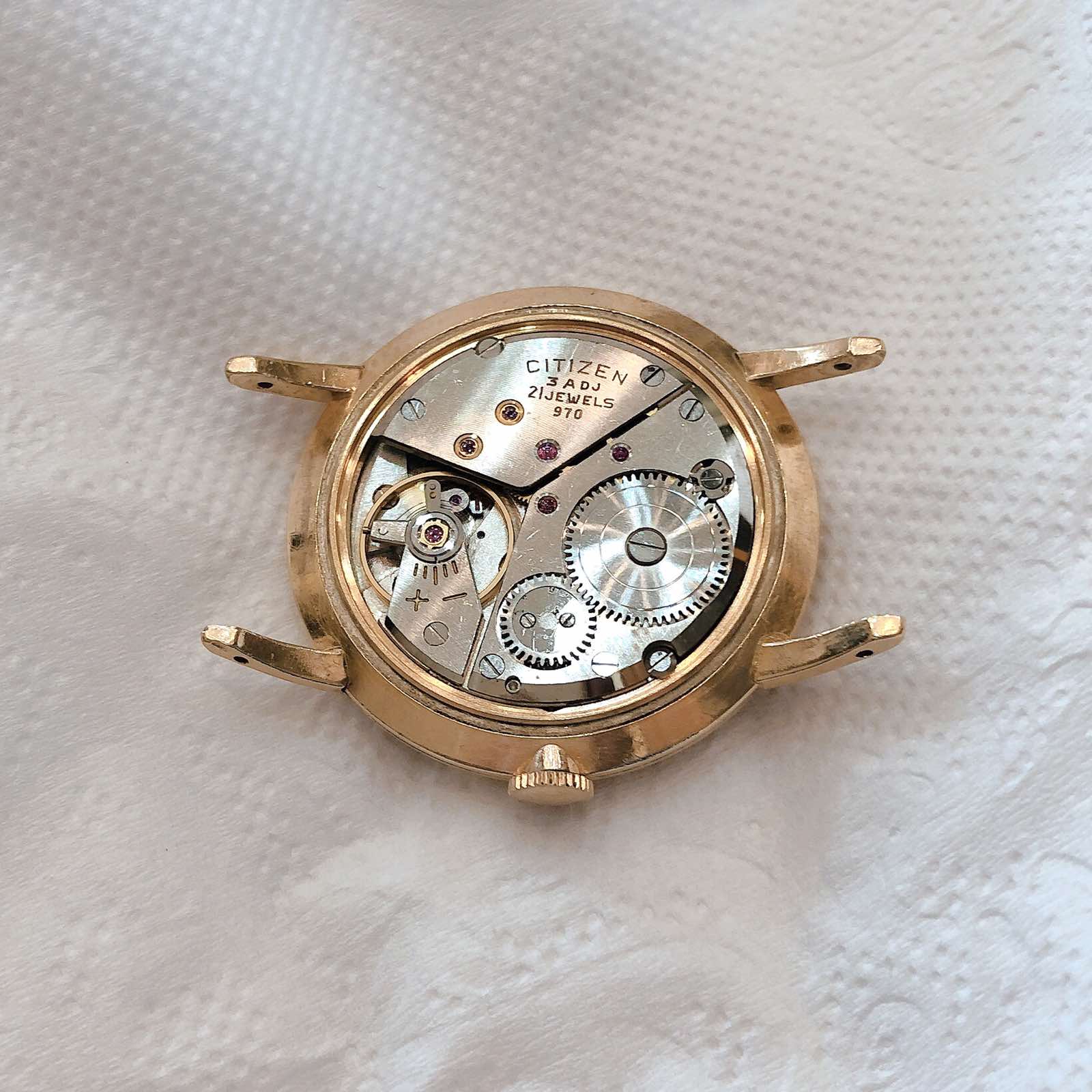 Đồng hồ cổ CITIZEN Deluxe Mặt Phật bọc vàng 14k goldfilled lên dây chính hãng nhật bản