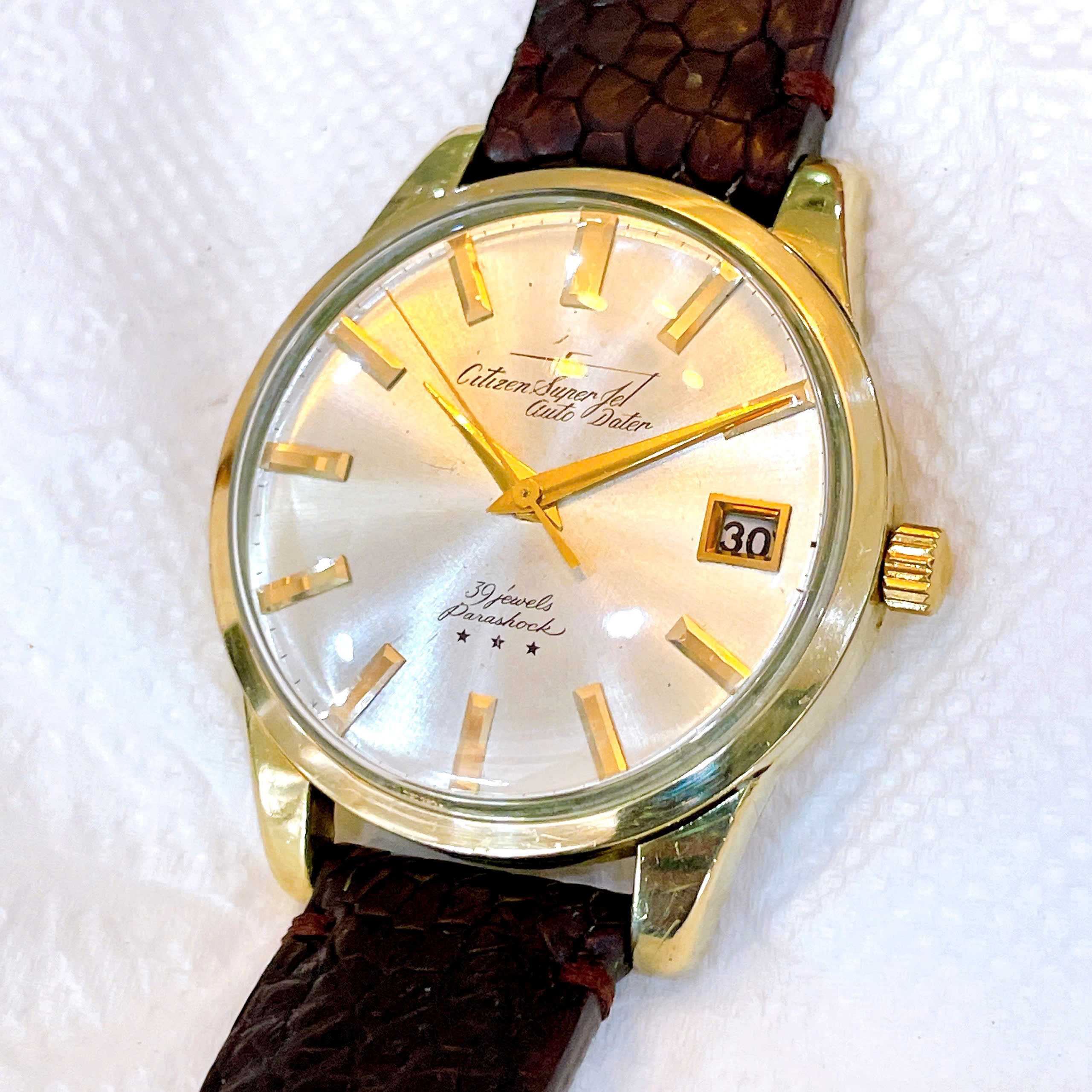 Đồng hồ cổ CITIZEN JET bọc vàng 14k goldfilled chính hãng nhật bản