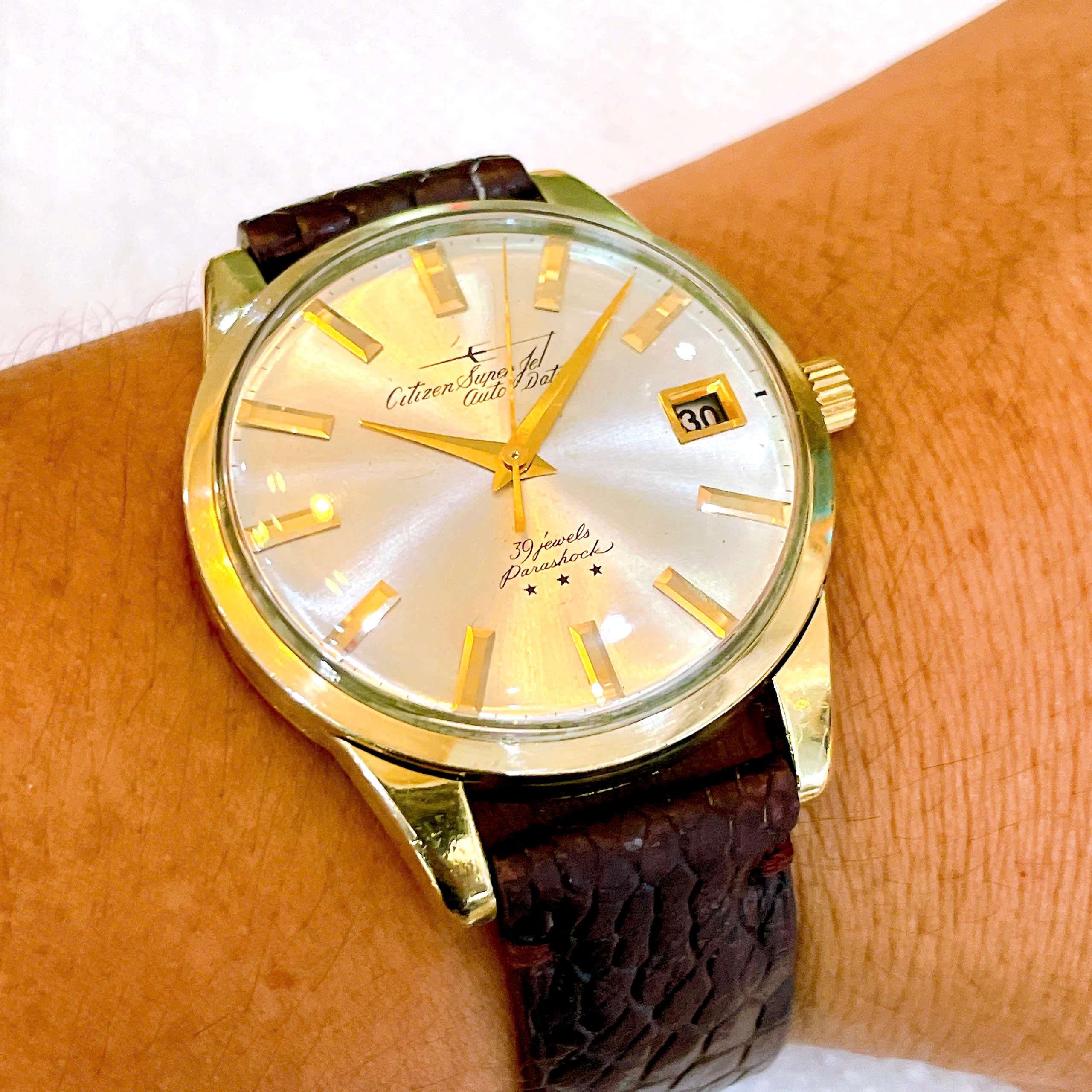 Đồng hồ cổ CITIZEN JET bọc vàng 14k goldfilled chính hãng nhật bản