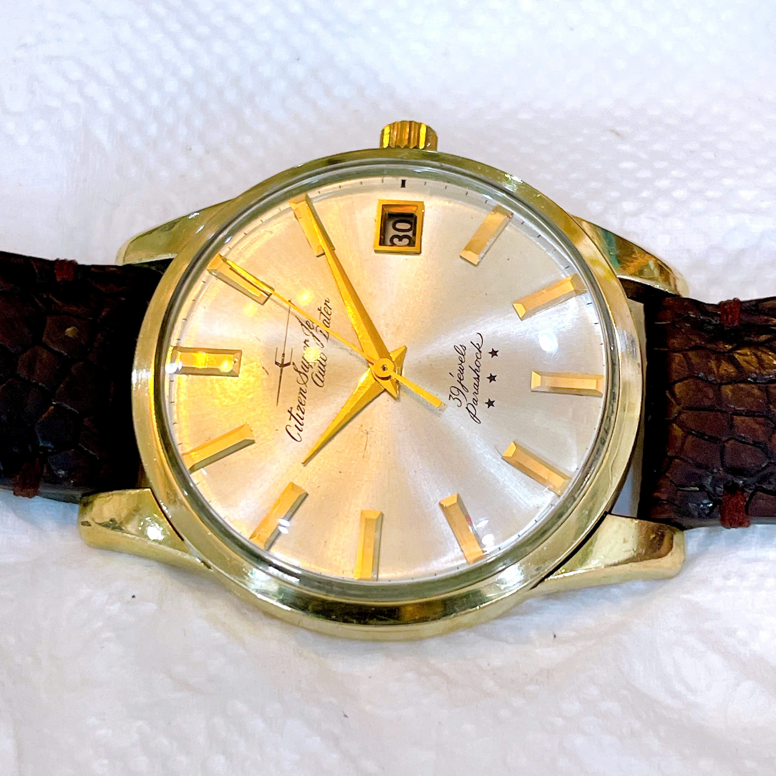 Đồng hồ cổ CITIZEN JET bọc vàng 14k goldfilled chính hãng nhật bản