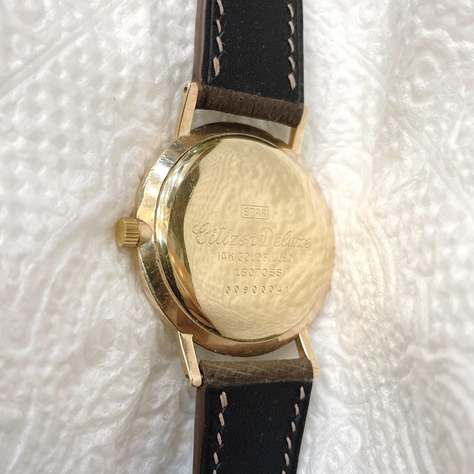 Đồng hồ cổ CITIZEN Deluxe lên dây bọc vàng 14k goldfilled chính hãng nhật bản
