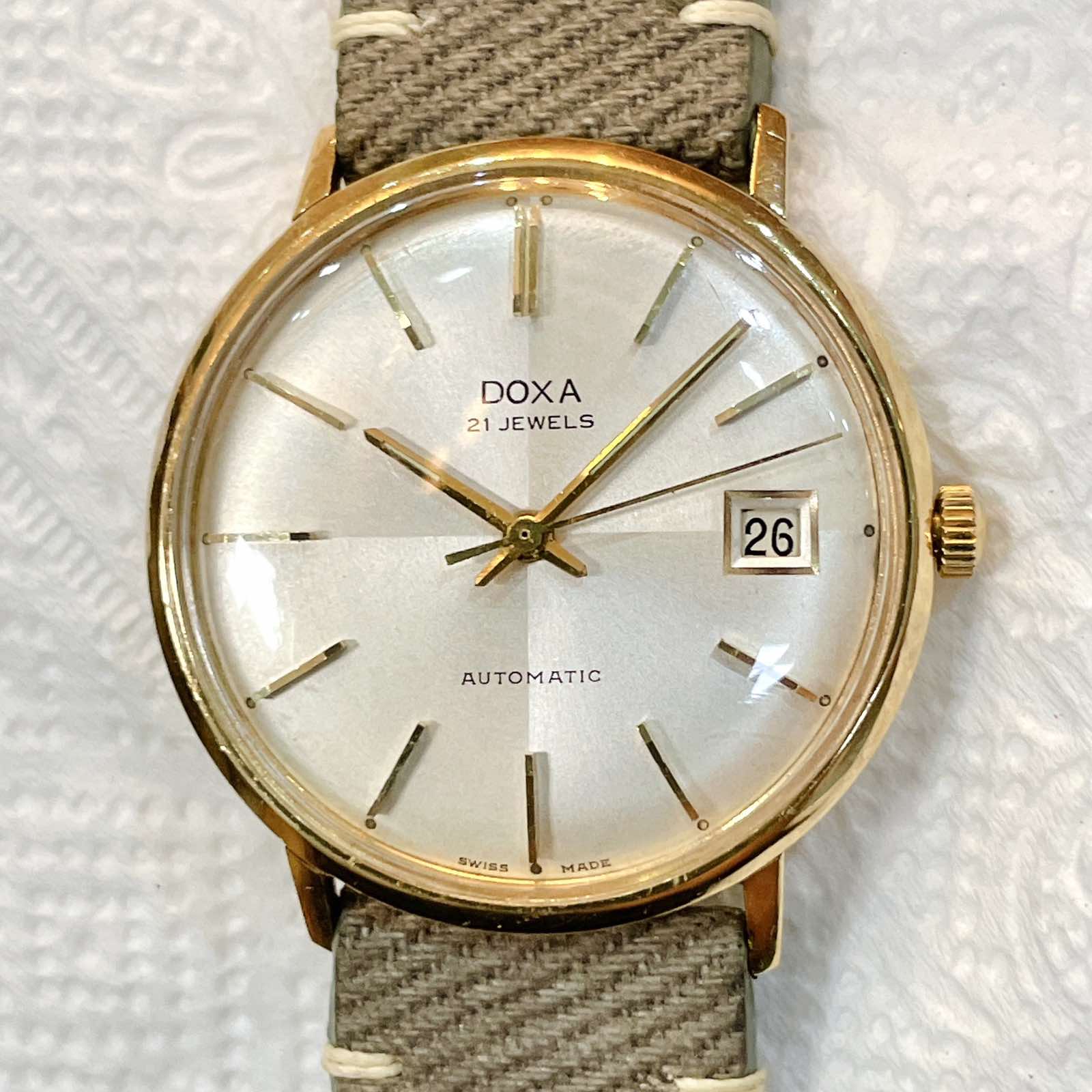 Đồng hồ cổ DOXA automatic vàng đúc đặc 18k chính hãng thụy Sĩ 