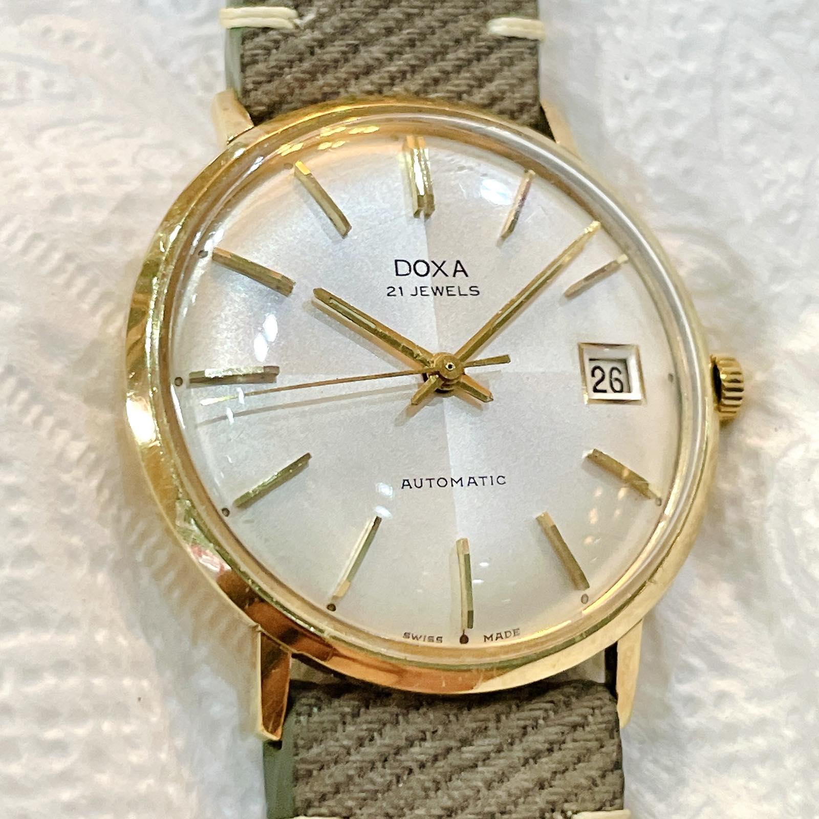 Đồng hồ cổ DOXA automatic vàng đúc đặc 18k chính hãng thụy Sĩ 