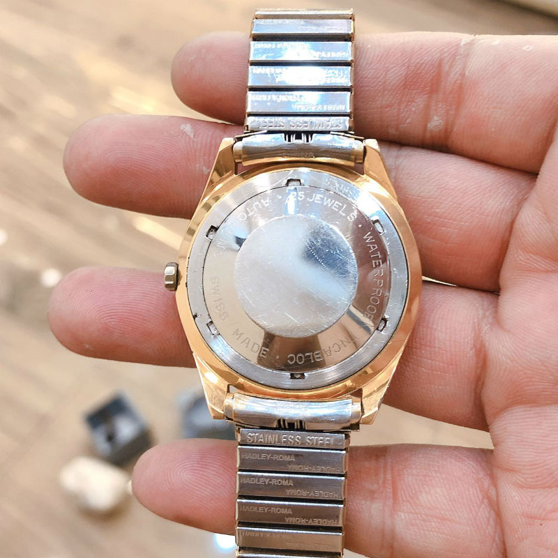 Đồng hồ cổ EDOX automatic lacke vàng chính hãng thuỵ sỹ 