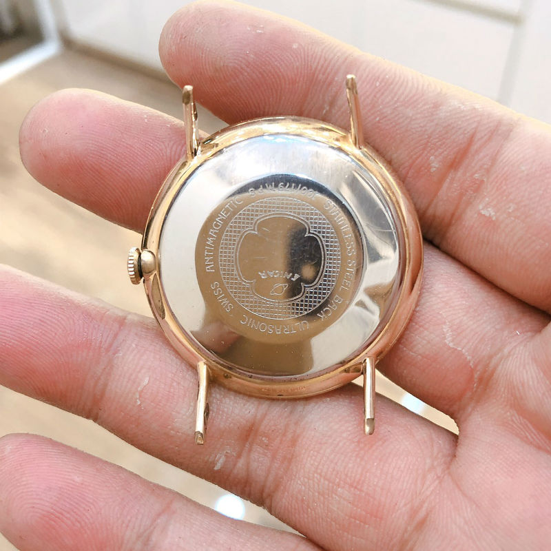 Đồng hồ cồ Enicar lên dây lacke vàng 18k chính hãng thuỵ sỹ 