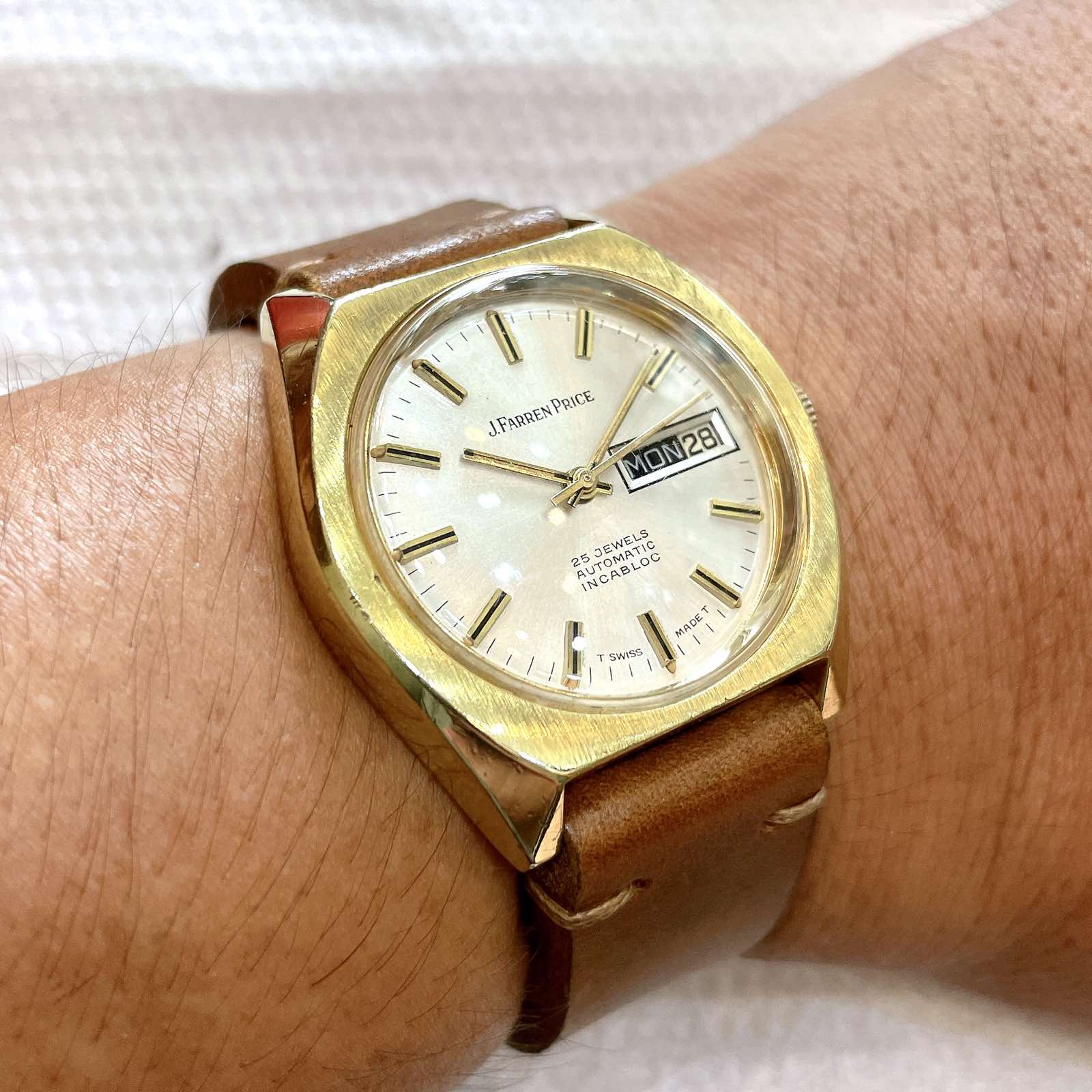 Đồng hồ cổ J.FARREN PRICE Automatic lacke vàng 18k chính hãng Thuỵ Sĩ