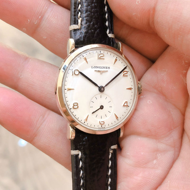 Đồng hồ cổ Longines lên dây bọc vàng toàn thân nguyên khối Thuỵ Sĩ