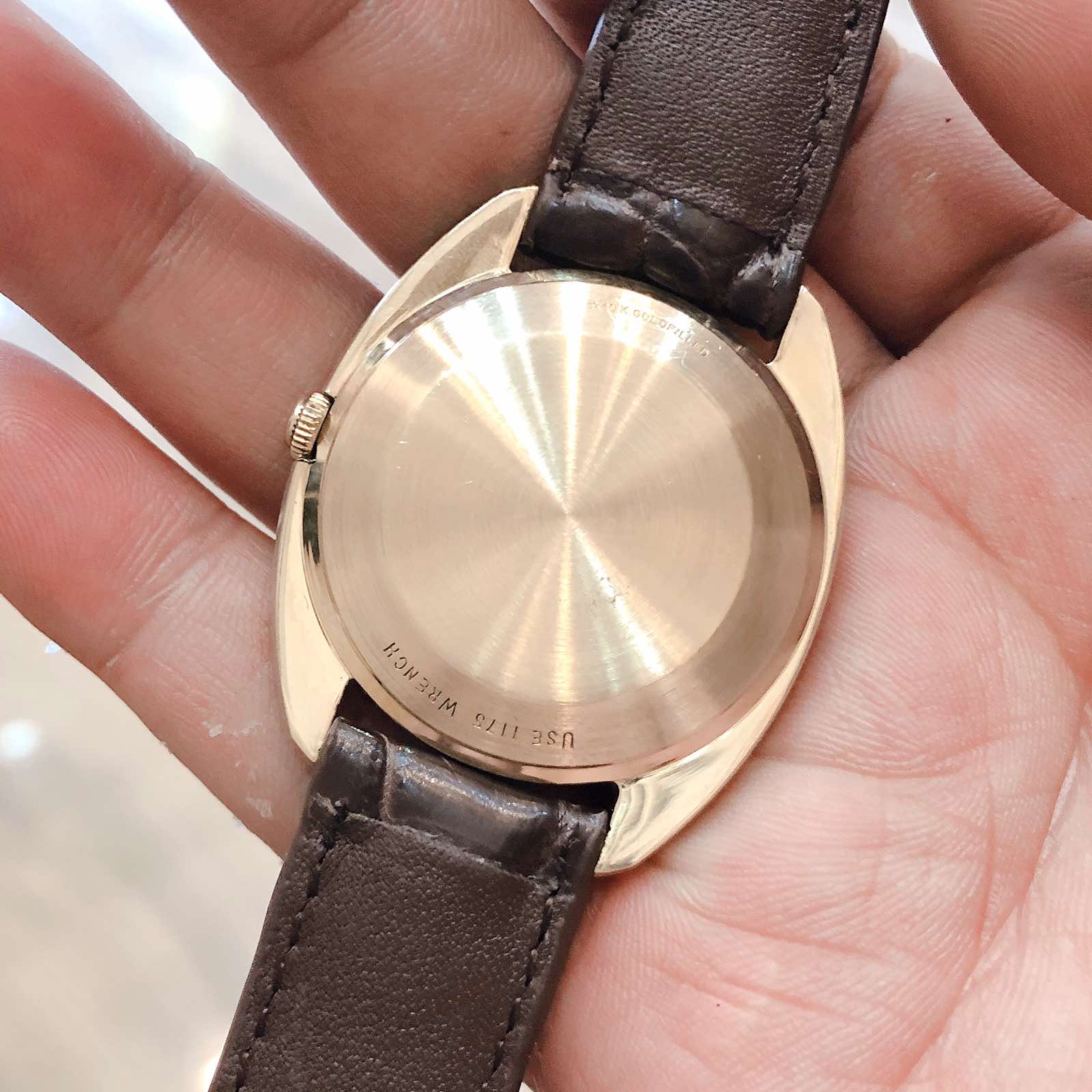 Đồng hồ cổ Longines sấm sét automatic bọc vàng 14k goldfilled chính hãng Thuỵ Sĩ 