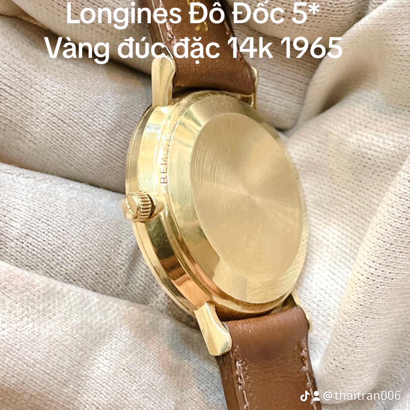 Đồng hồ cổ Longines đô đốc đại tướng quân 5 sao Automatic vàng đúc 14k chính hãng Thụy Sĩ 