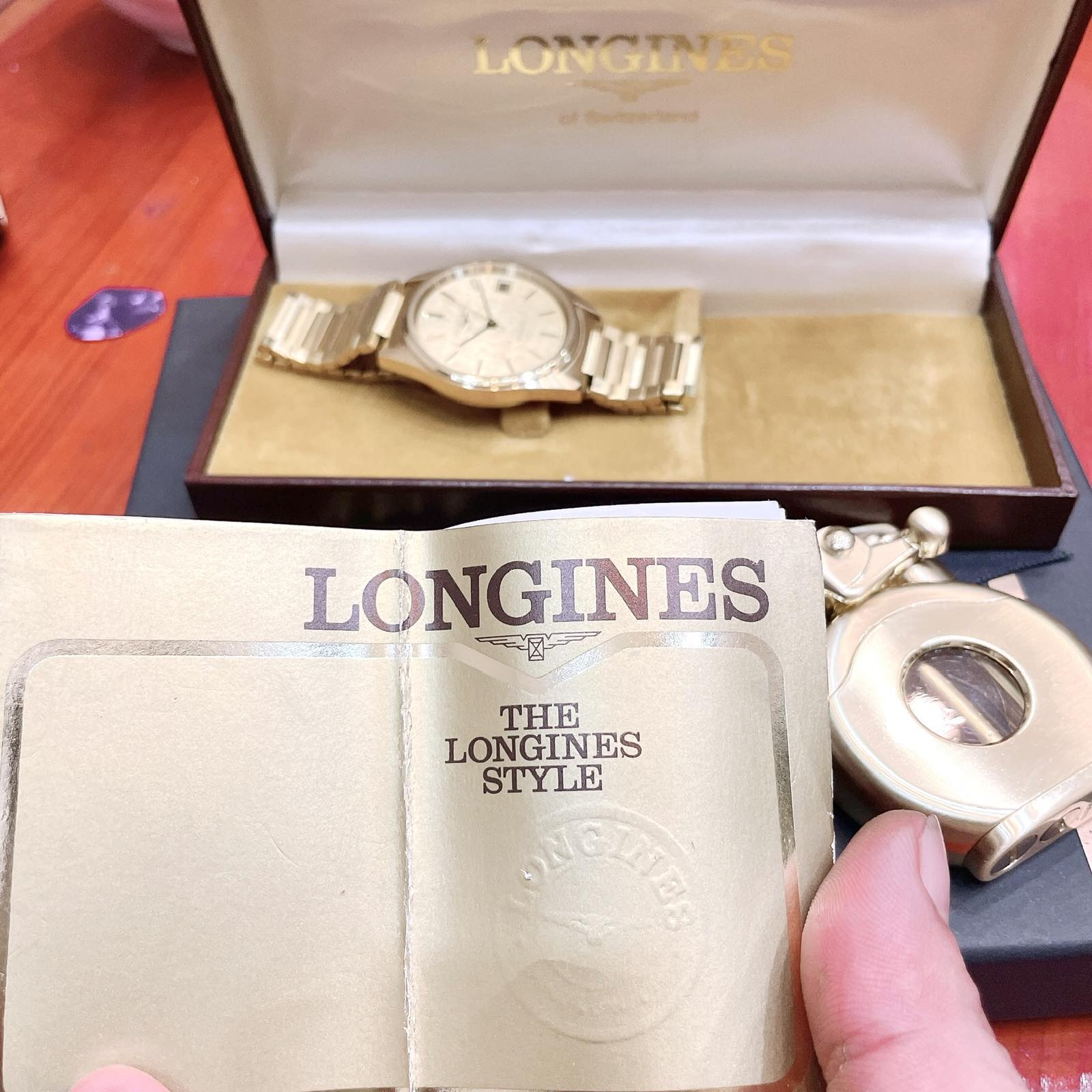 Đồng hồ Longines Nos automatic lacke vàng fullbox hộp sổ