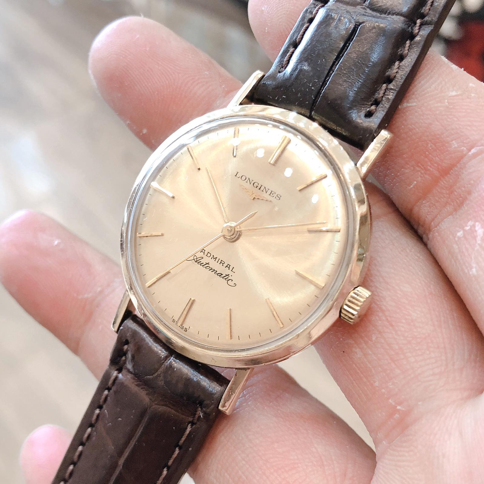 Đồng hồ cổ Longines đô đốc đại tướng quân automatic 10k goldfilled chính hãng Thụy Sĩ