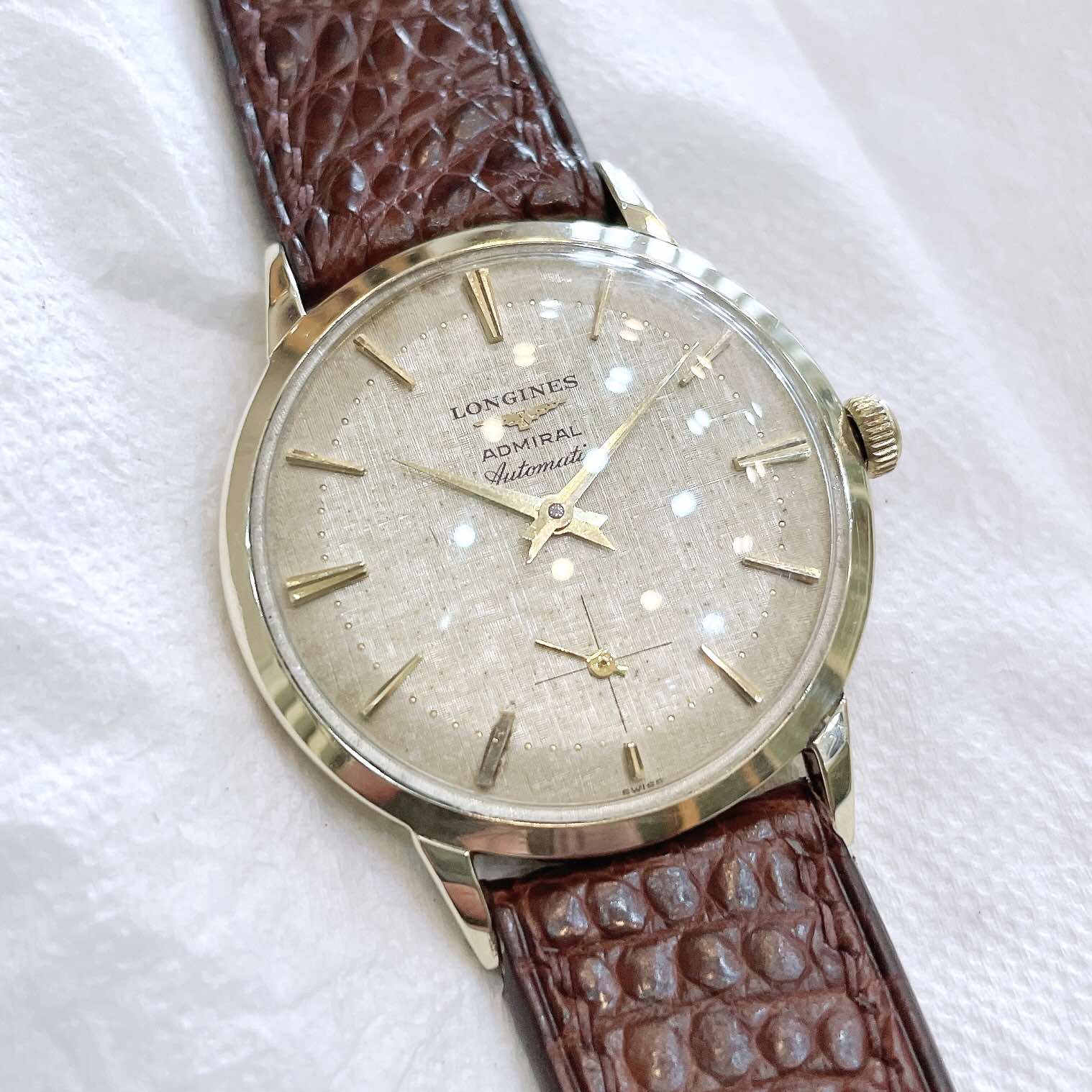 Đồng hồ cổ Longines Admiral - đô đốc đại tướng quân automatic vàng đúc 14k chính hãng Thụy Sĩ