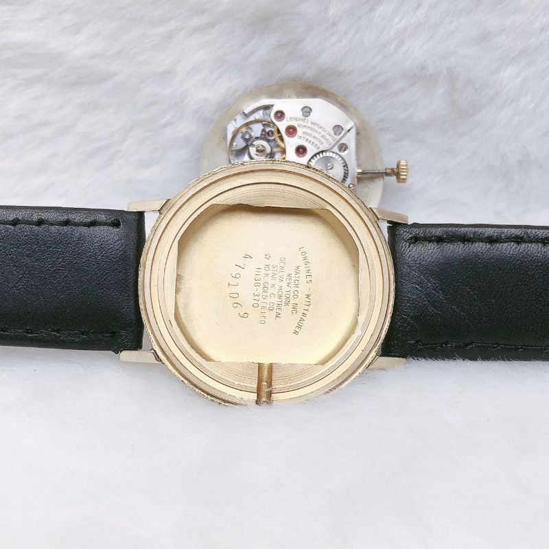 Đồng hồ cổ Longines kim đĩa lên dây bọc vàng chính hãng Thuỵ Sĩ