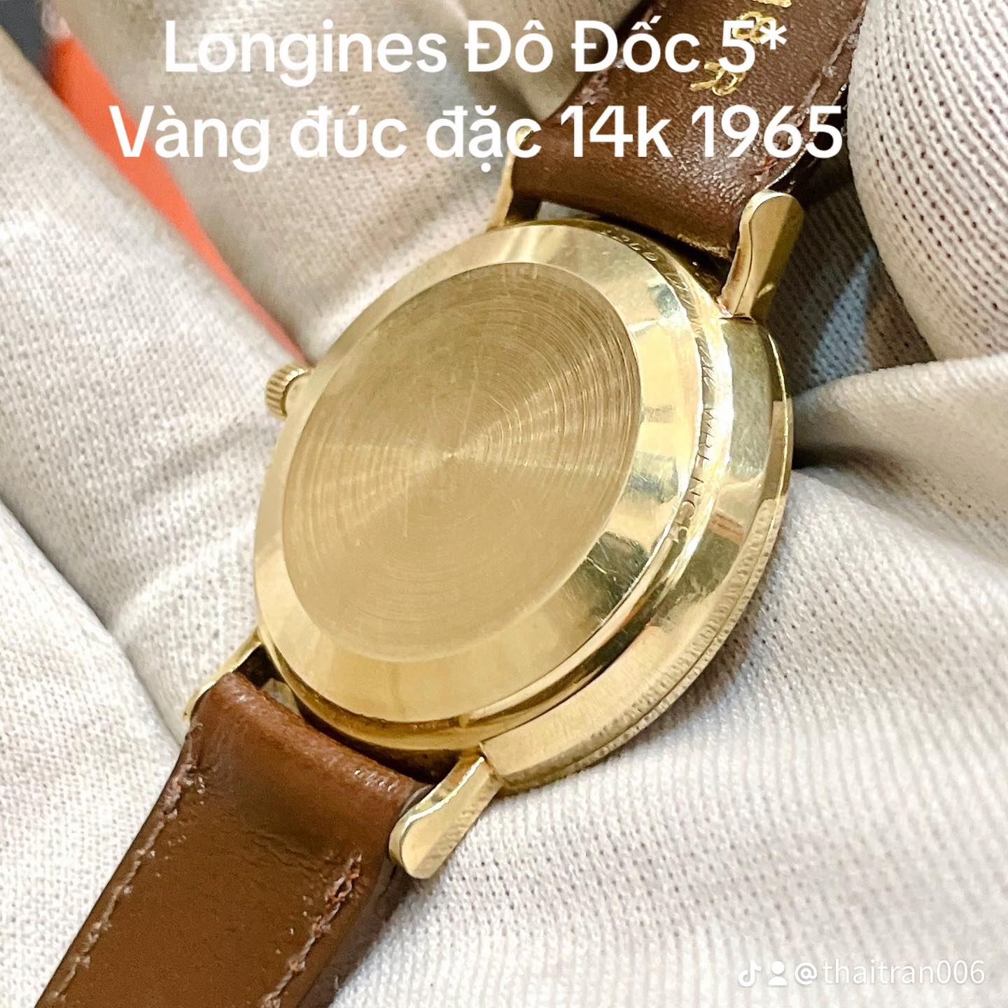 Đồng hồ cổ Longines đô đốc đại tướng quân 5 sao Automatic vàng đúc 14k chính hãng Thụy Sĩ 