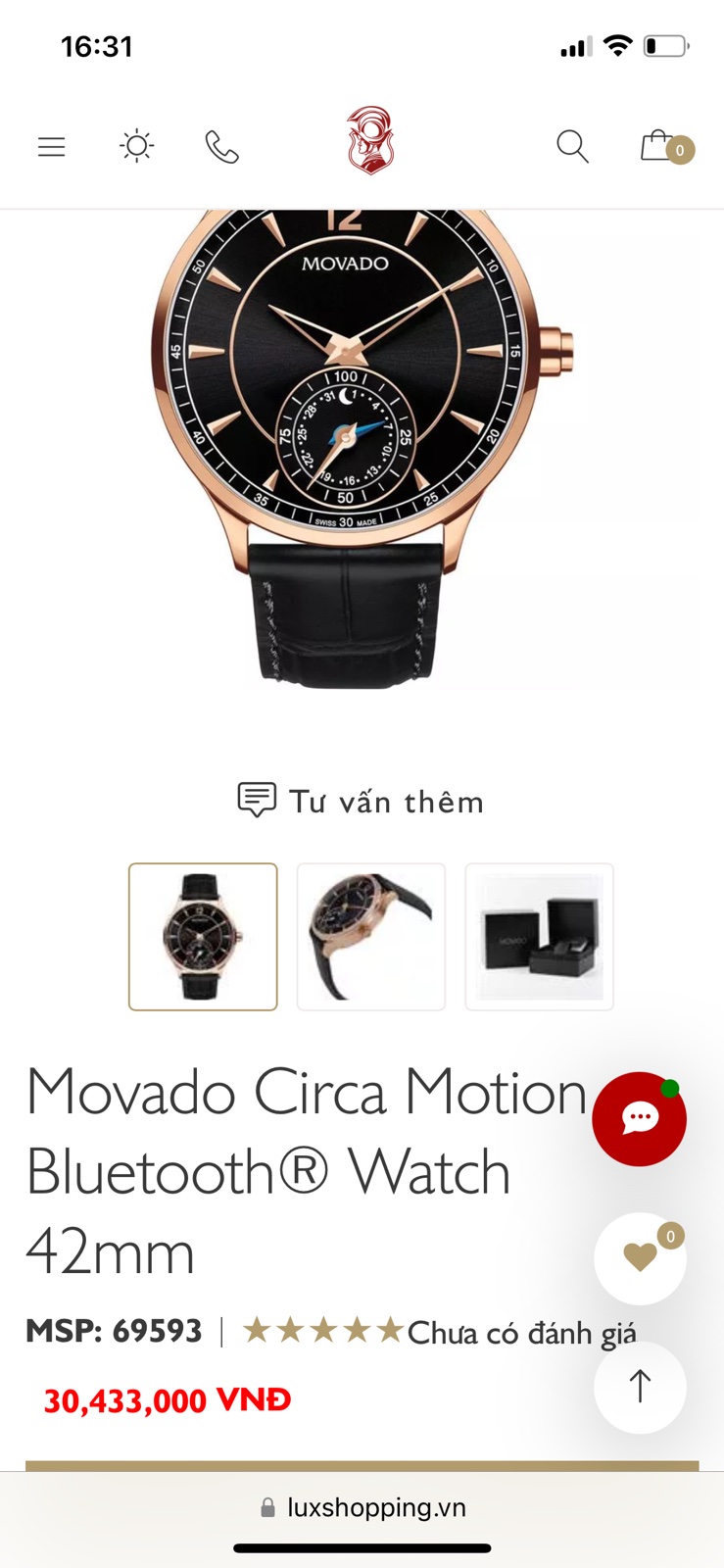 Đồng hồ MOVADO CIRCA MOTION BLUETOOTH phiên bản dành riêng cho dân thể thao