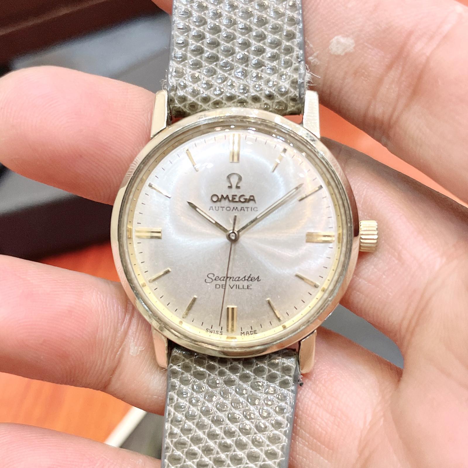 Đồng hồ cổ Omega seamaster De ville Nữ automatic bọc vàng 14k chính hãng Thụy Sĩ 