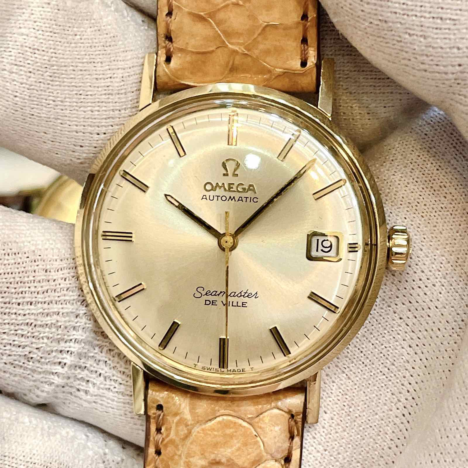 Đồng hồ cổ Omega seamaster Deville Automatic vàng đúc đặc 14k chính hãng thụy Sĩ 