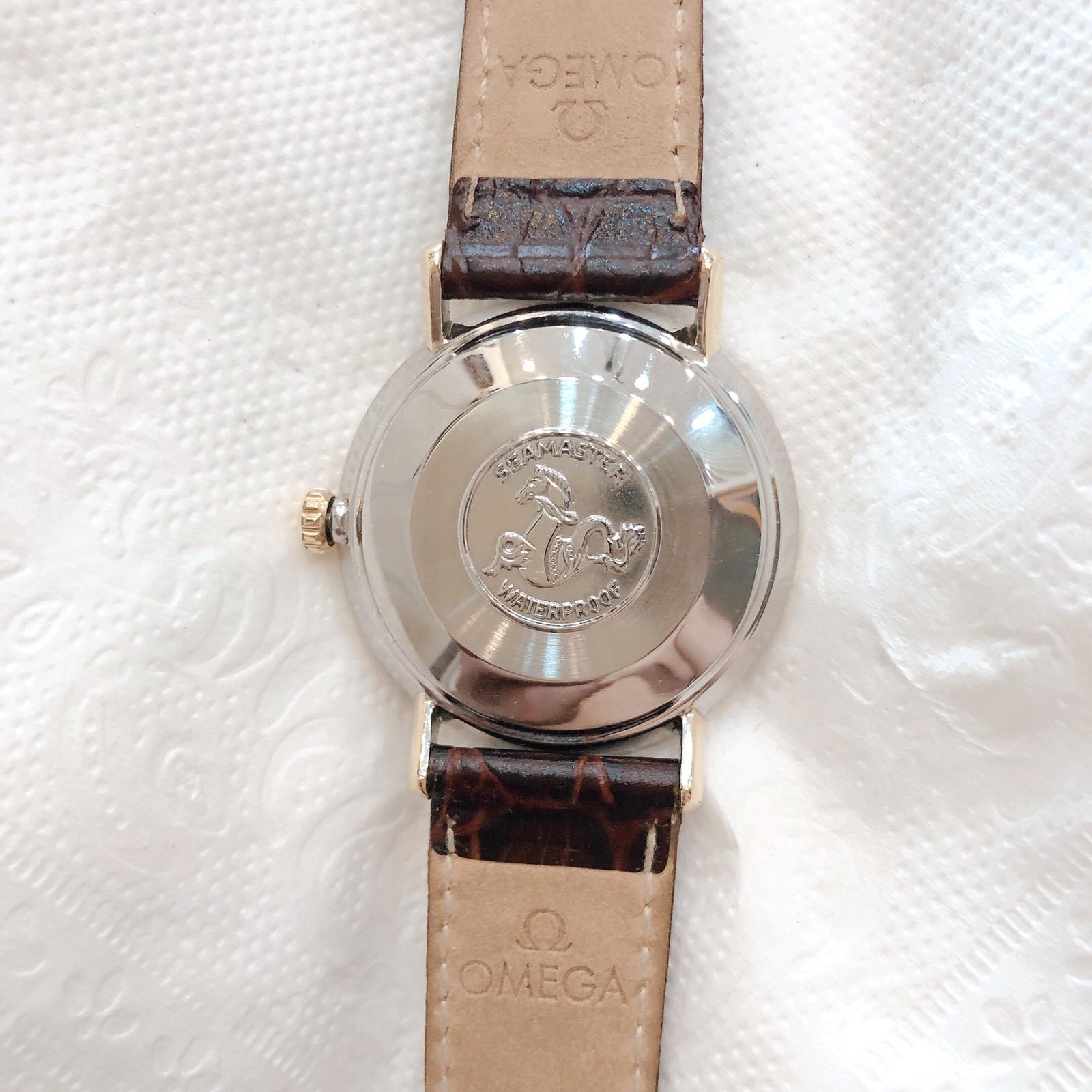 Đồng hồ cổ Omega automatic seamaster De Ville kim đĩa DMI chính hãng Thuỵ Sĩ 