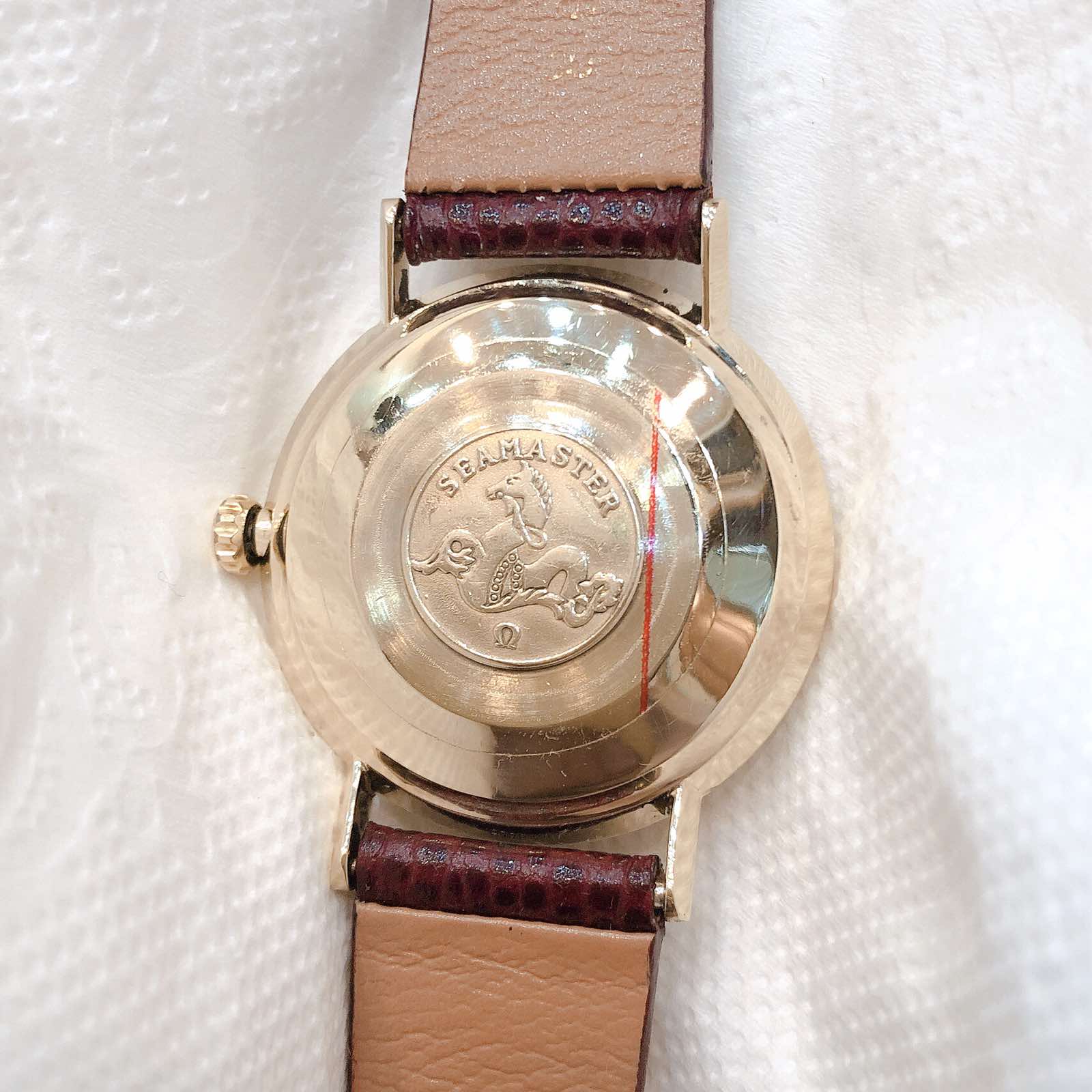 Đồng hồ cổ Omega seamaster automatic vàng đúc đặc 14k nguyên khối chính hãng Thụy Sĩ 