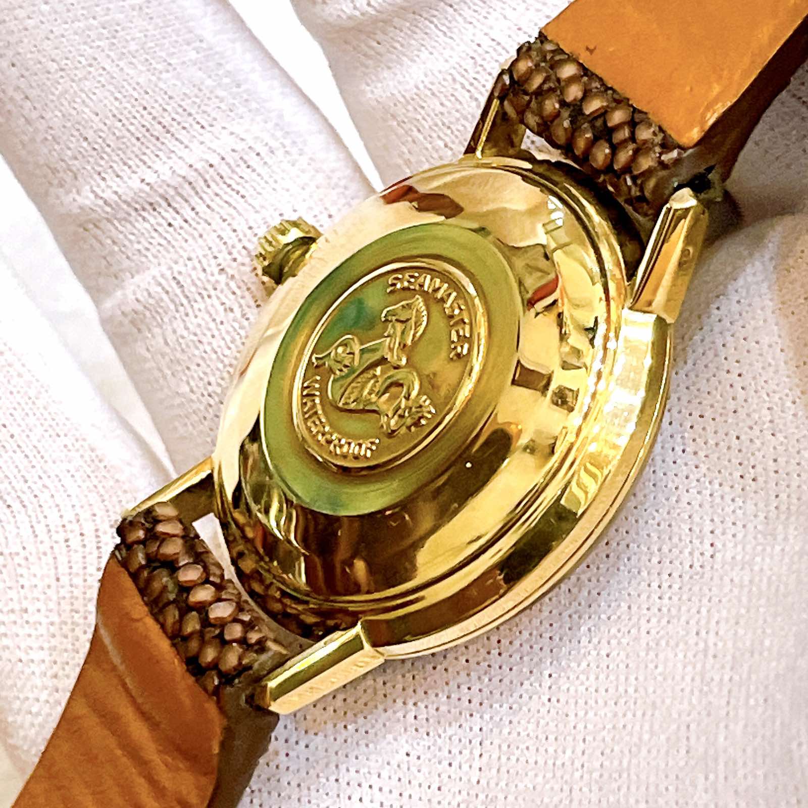 Đồng hồ cổ Omega seamaster Automatic vàng đúc đặc 18k chính hãng thụy Sĩ