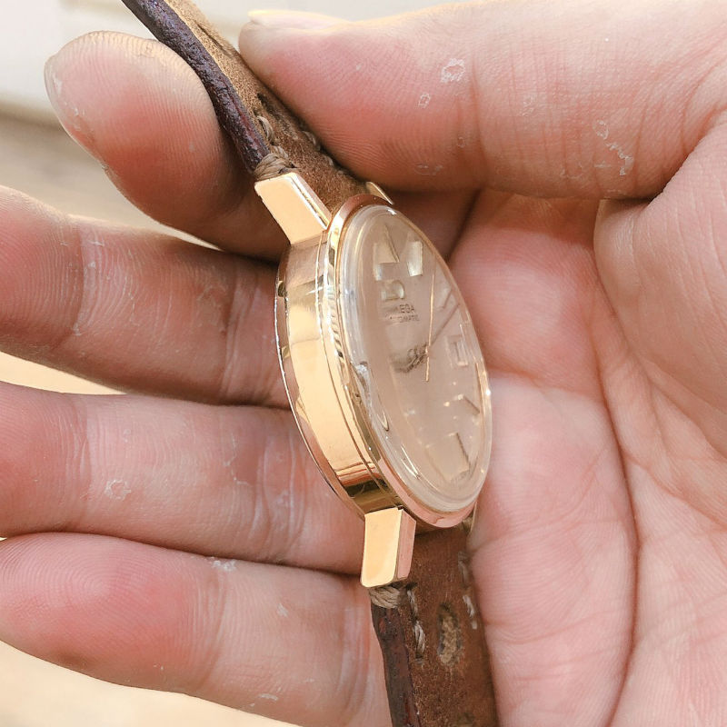 Đồng hồ cổ Omega automatic lacke vàng 18k chính hãng thuỵ sỹ 