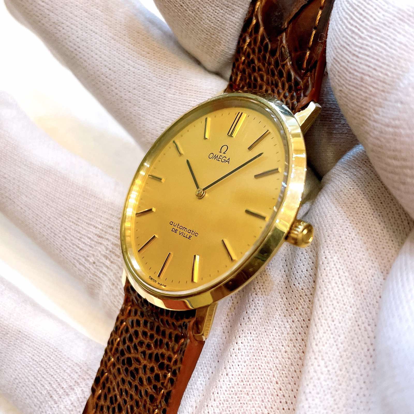 Đồng hồ cổ Omega De Ville Automatic lacke vàng 18k chính hãng Thuỵ Sĩ