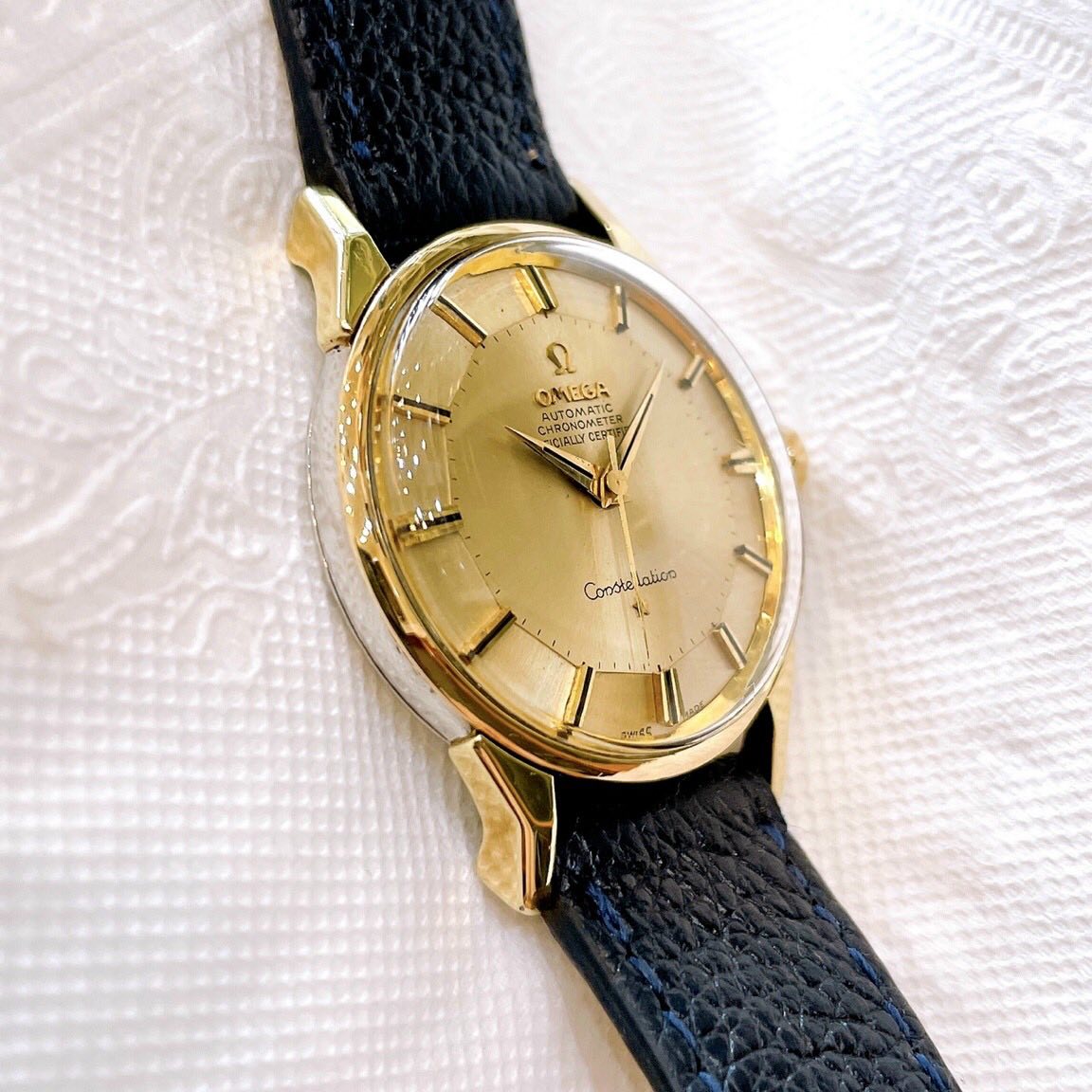 Đồng hồ cổ Omega Automatic Bát Quái demi chính hãng Thụy Sĩ