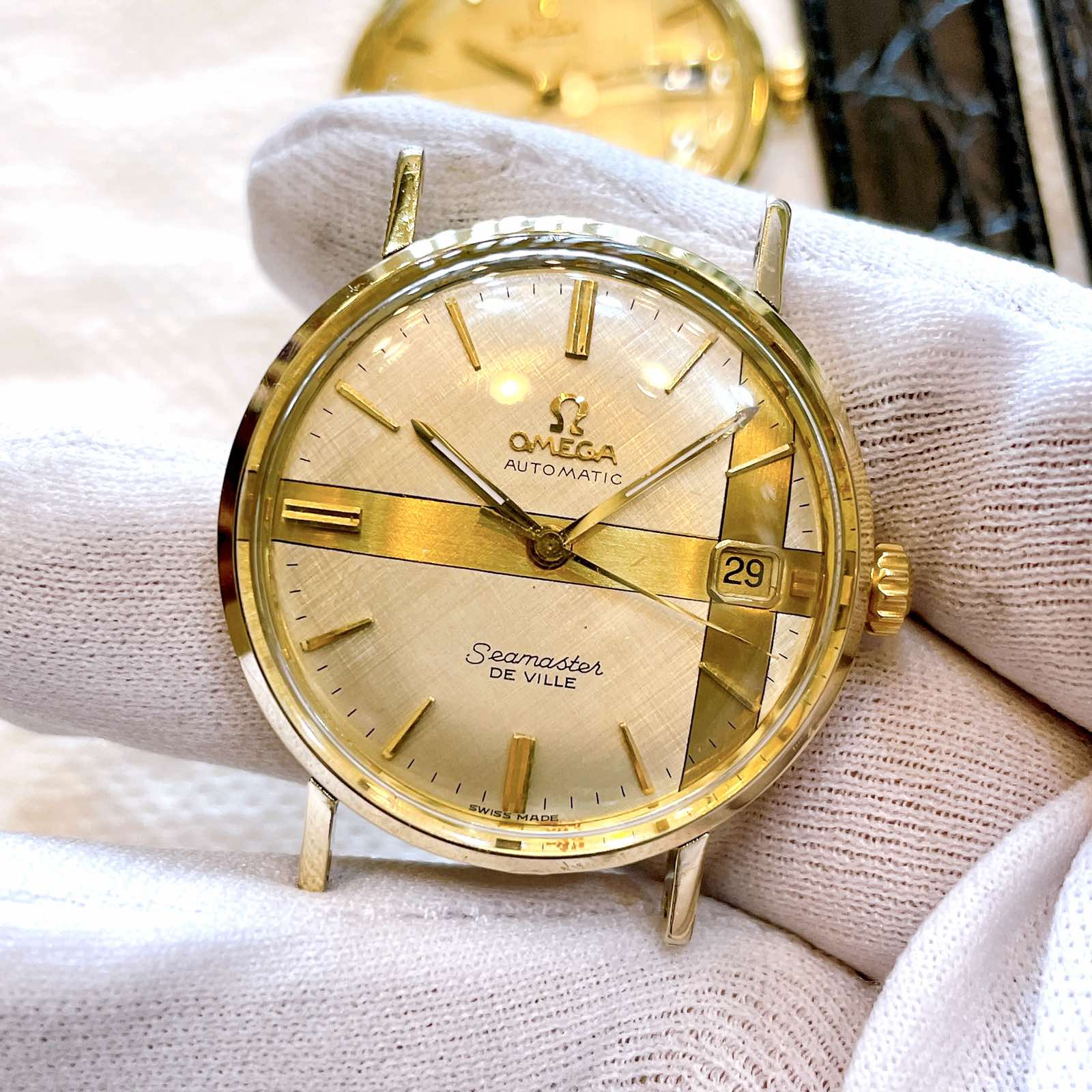 Đồng hồ cổ Omega seamaster De Ville Automatic 14k Goldfilled toàn thân chính hãng Thuỵ Sĩ 