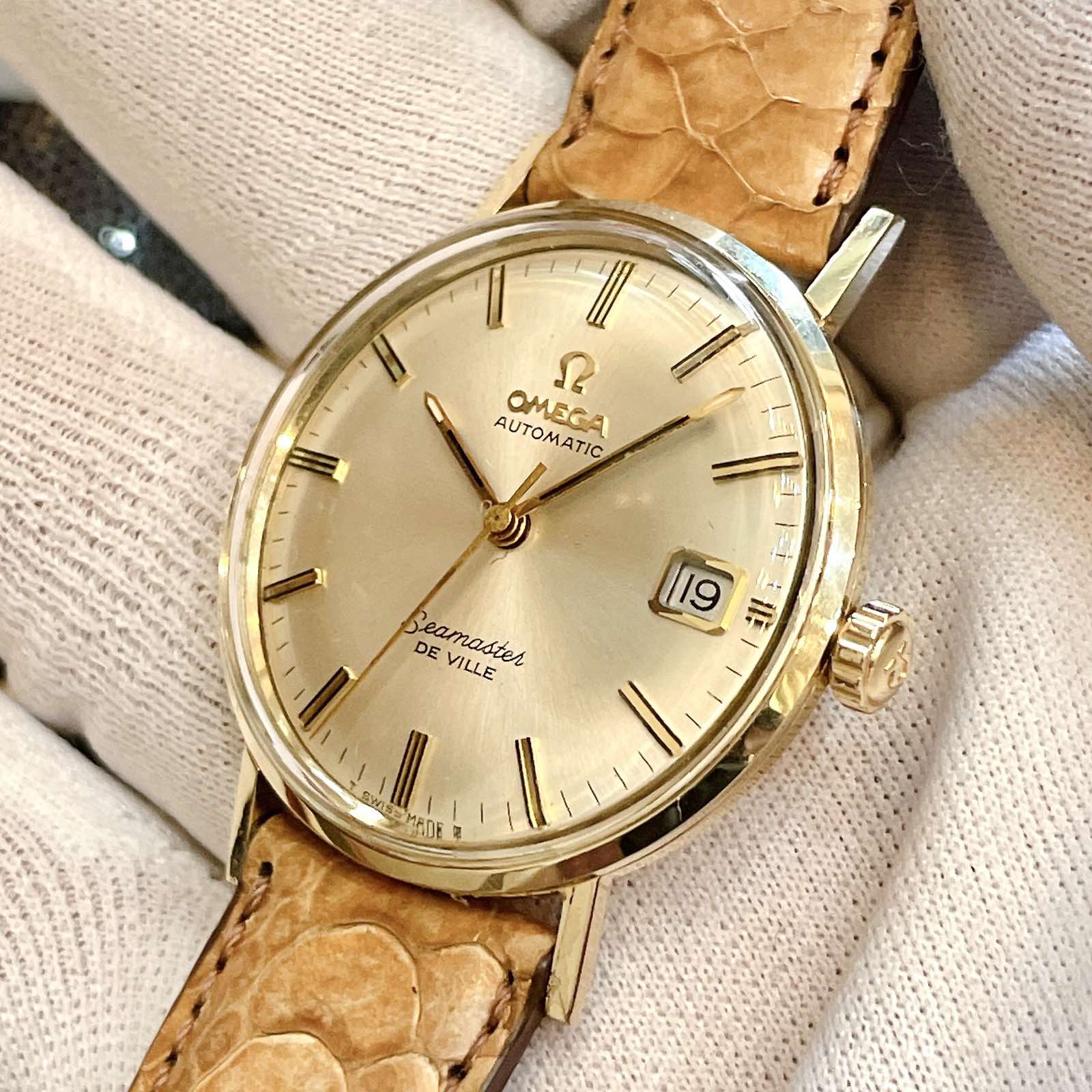 Đồng hồ cổ Omega seamaster Deville Automatic vàng đúc đặc 14k chính hãng thụy Sĩ 