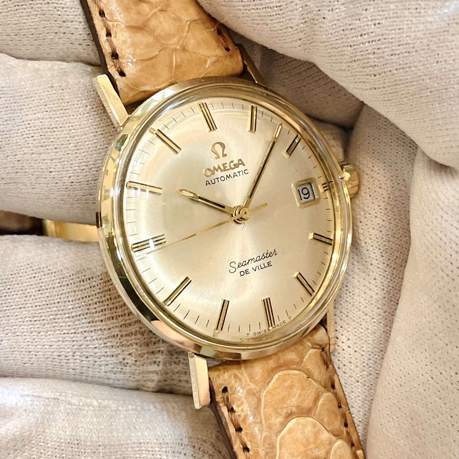 Đồng hồ cổ Omega seamaster Deville Automatic vàng đúc đặc 14k chính hãng thụy Sĩ 