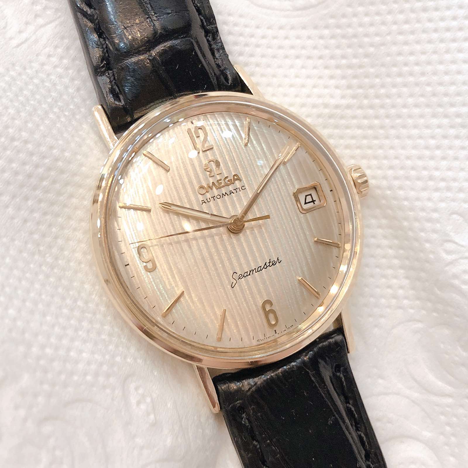 Đồng hồ cổ Omega seamaster automatic vàng đúc đặc 14k nguyên khối chính hãng Thuỵ Sĩ 