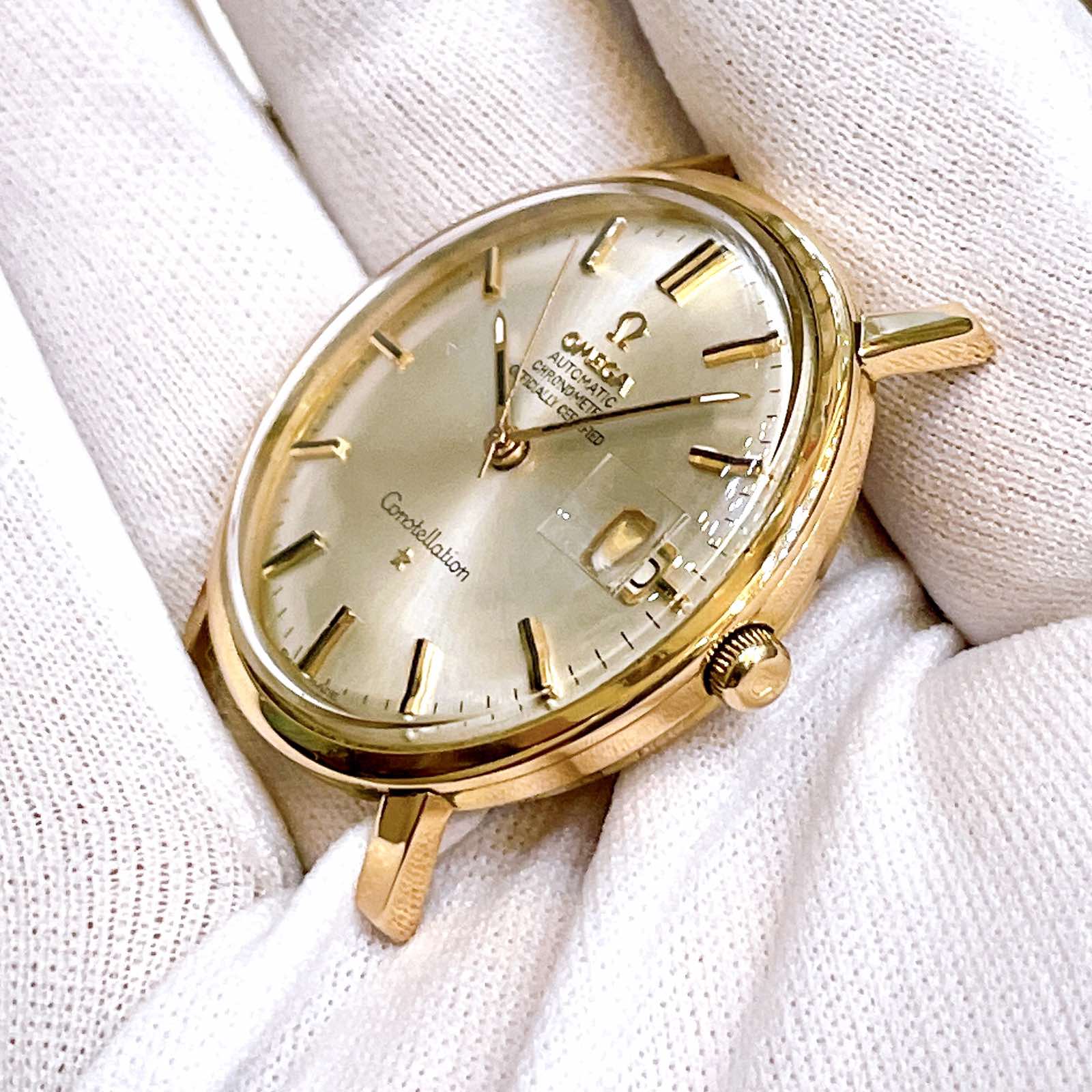 Đồng hồ cổ Omega Constellation Automatic vàng đúc đặc 18k nguyên khối chính hãng thụy Sĩ 