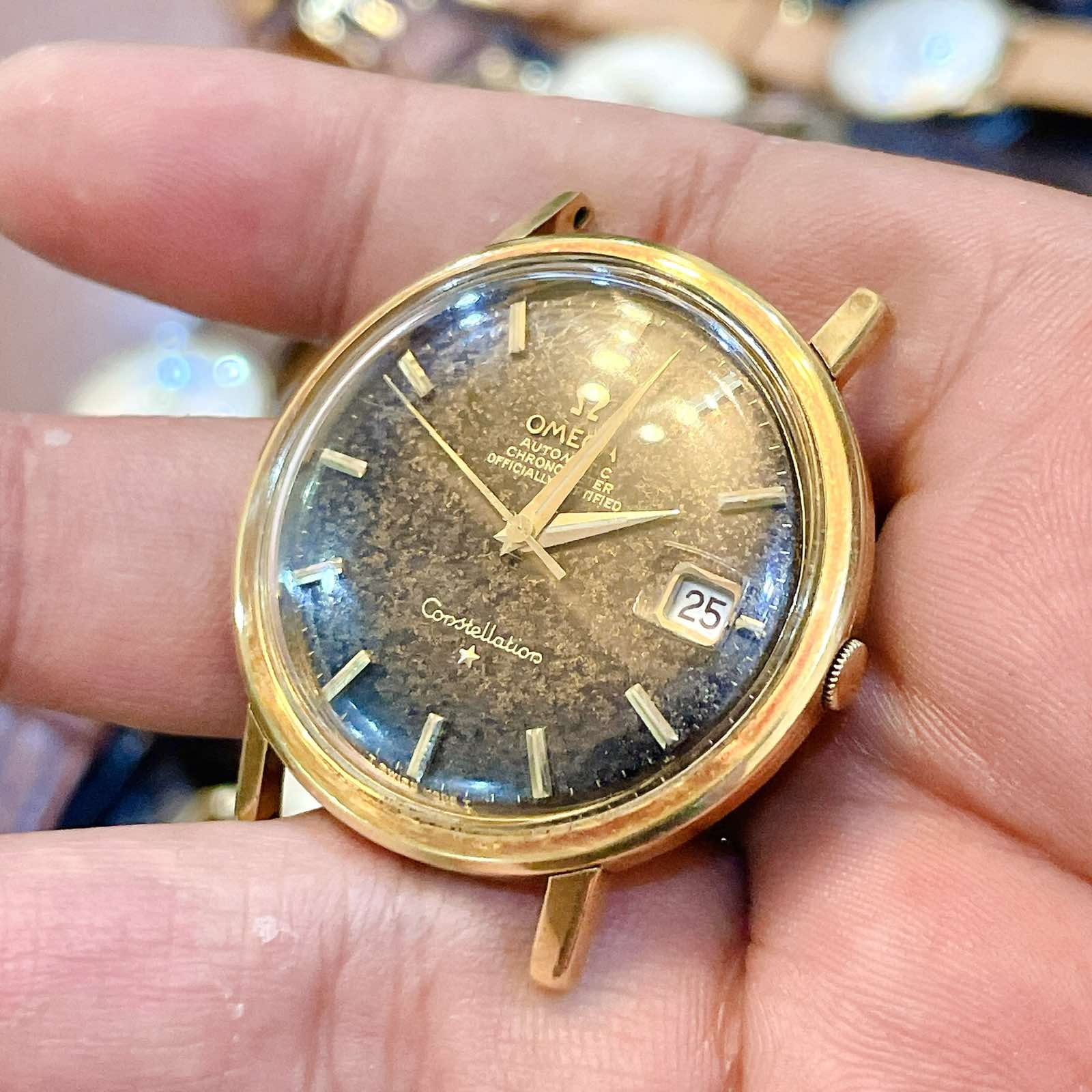 Đồng hồ cổ Omega Constellation Automatic vàng đúc đặc 18k có 1 không 2 thụy Sĩ