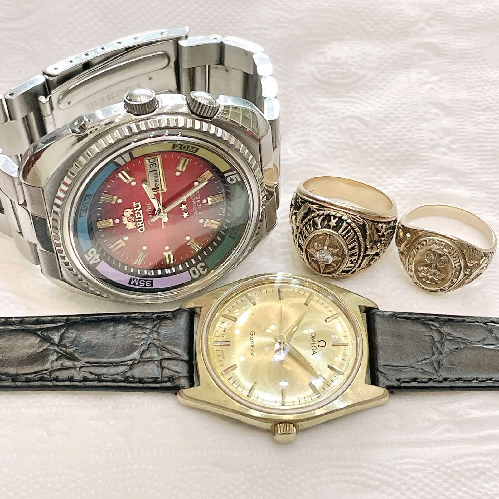 Đồng hồ cổ Omega Geneve lên dây lacke vàng 14k chính hãng Thuỵ Sĩ 