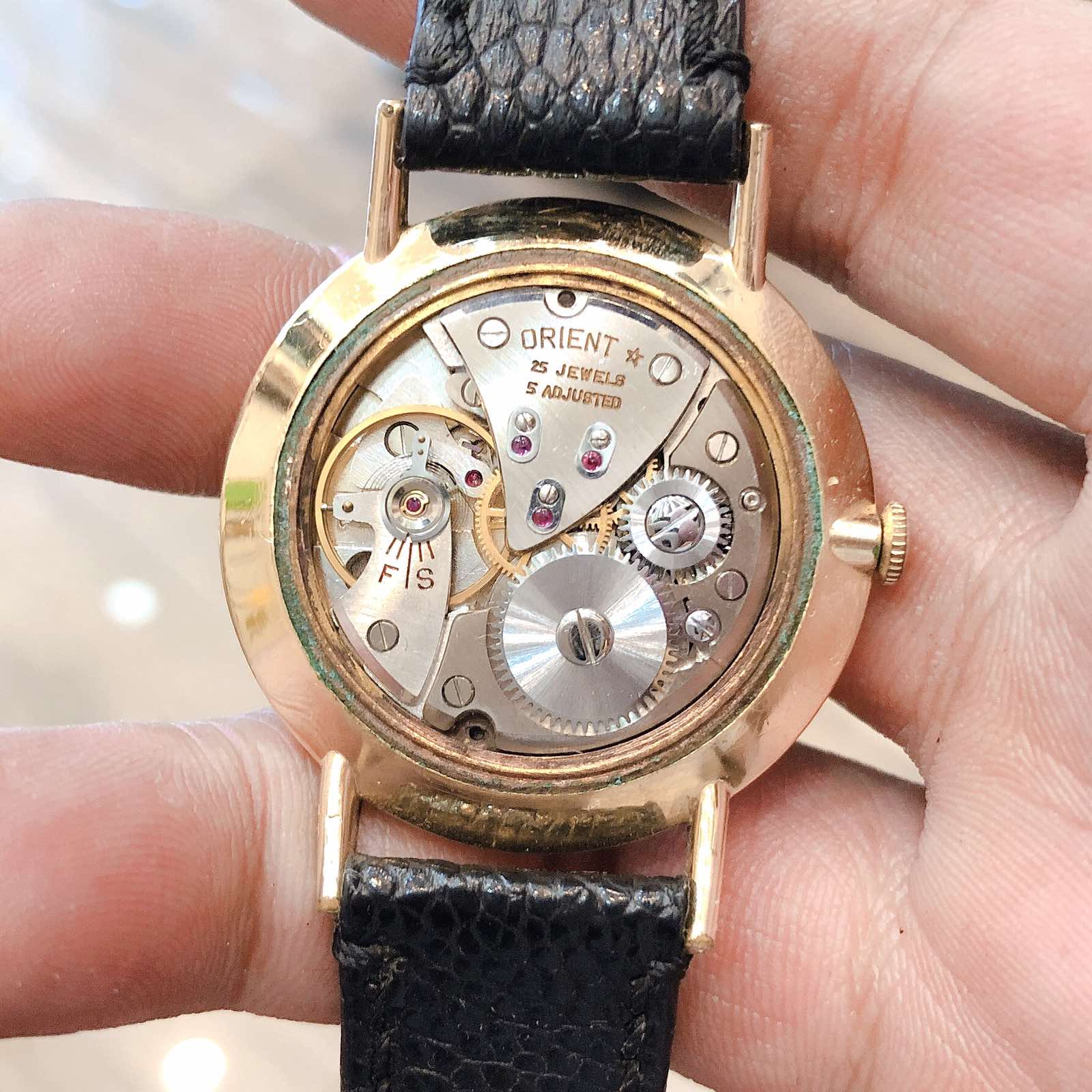 Đồng hồ cổ Orient Grand Prix lên dây bọc vàng 14k goldfilled chính hãng nhật bản