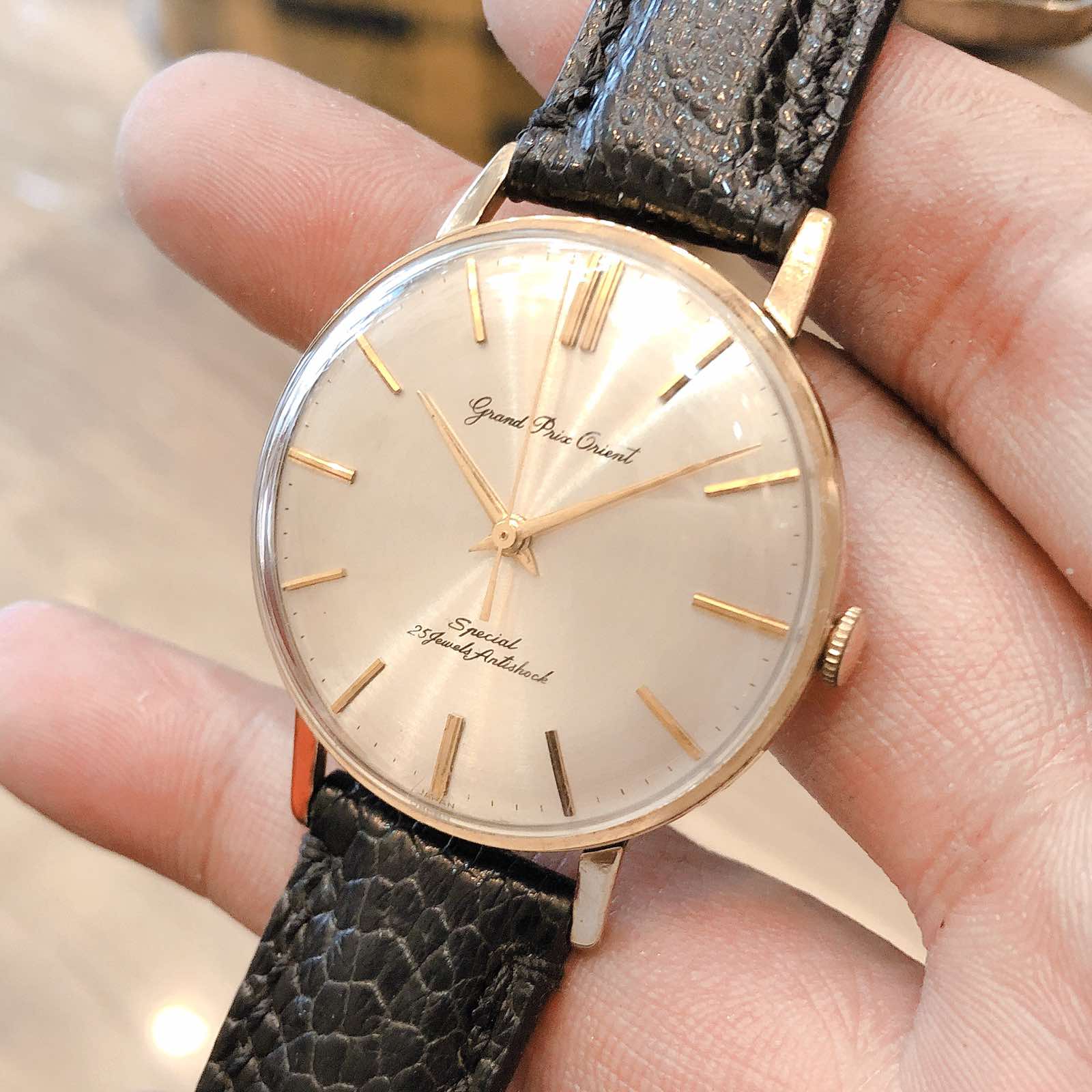 Đồng hồ cổ Orient Grand Prix lên dây bọc vàng 14k goldfilled chính hãng nhật bản