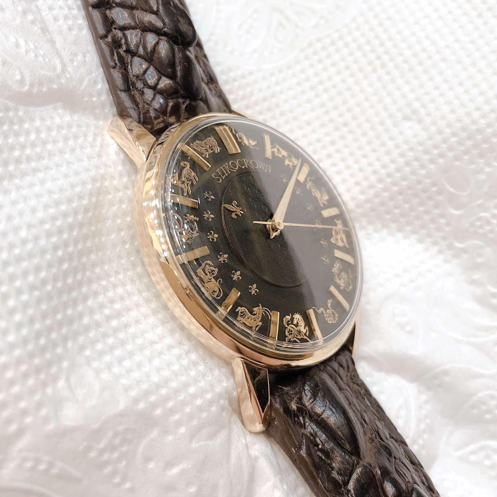 Đồng hồ cổ Seiko Crown kim đĩa bản đặc biệt 12 con giáp chính hãng nhật bản