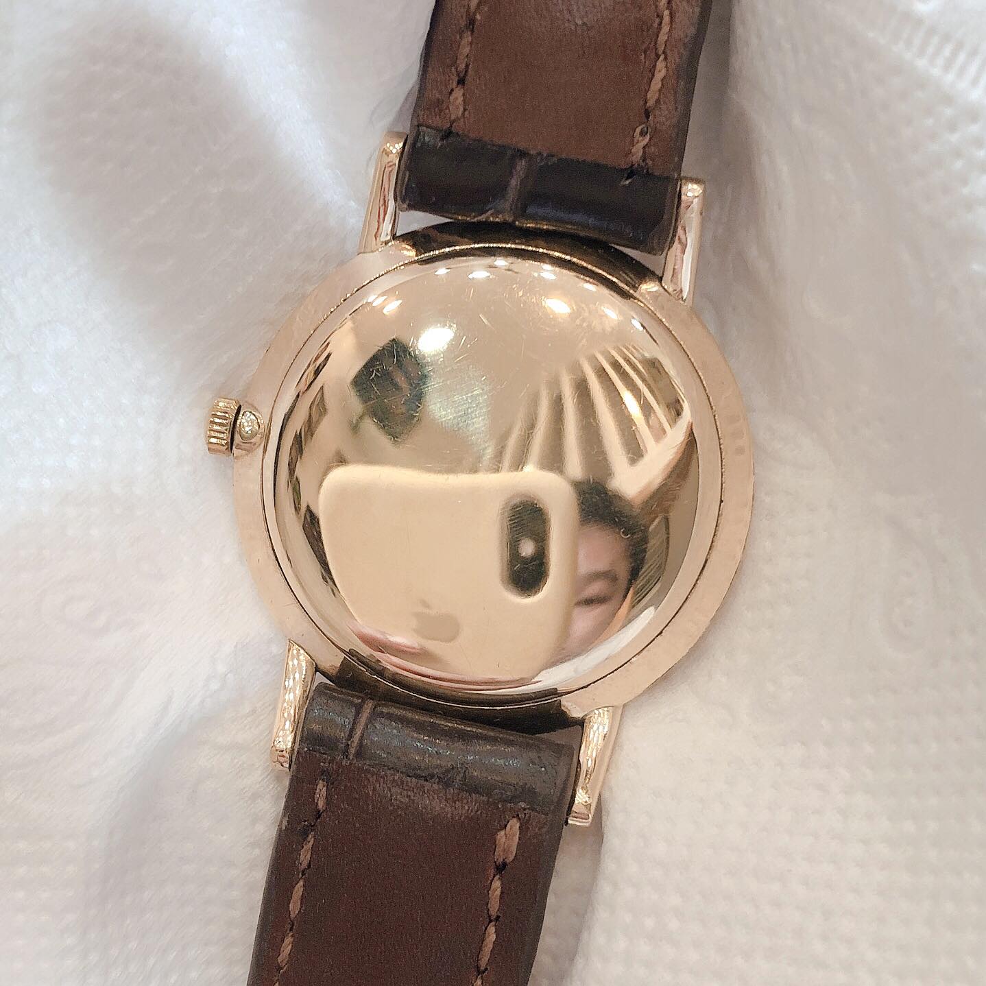 Đồng hồ cổ Seiko Crown kim đĩa lên dây 14k goldfilled chính hãng nhật bản