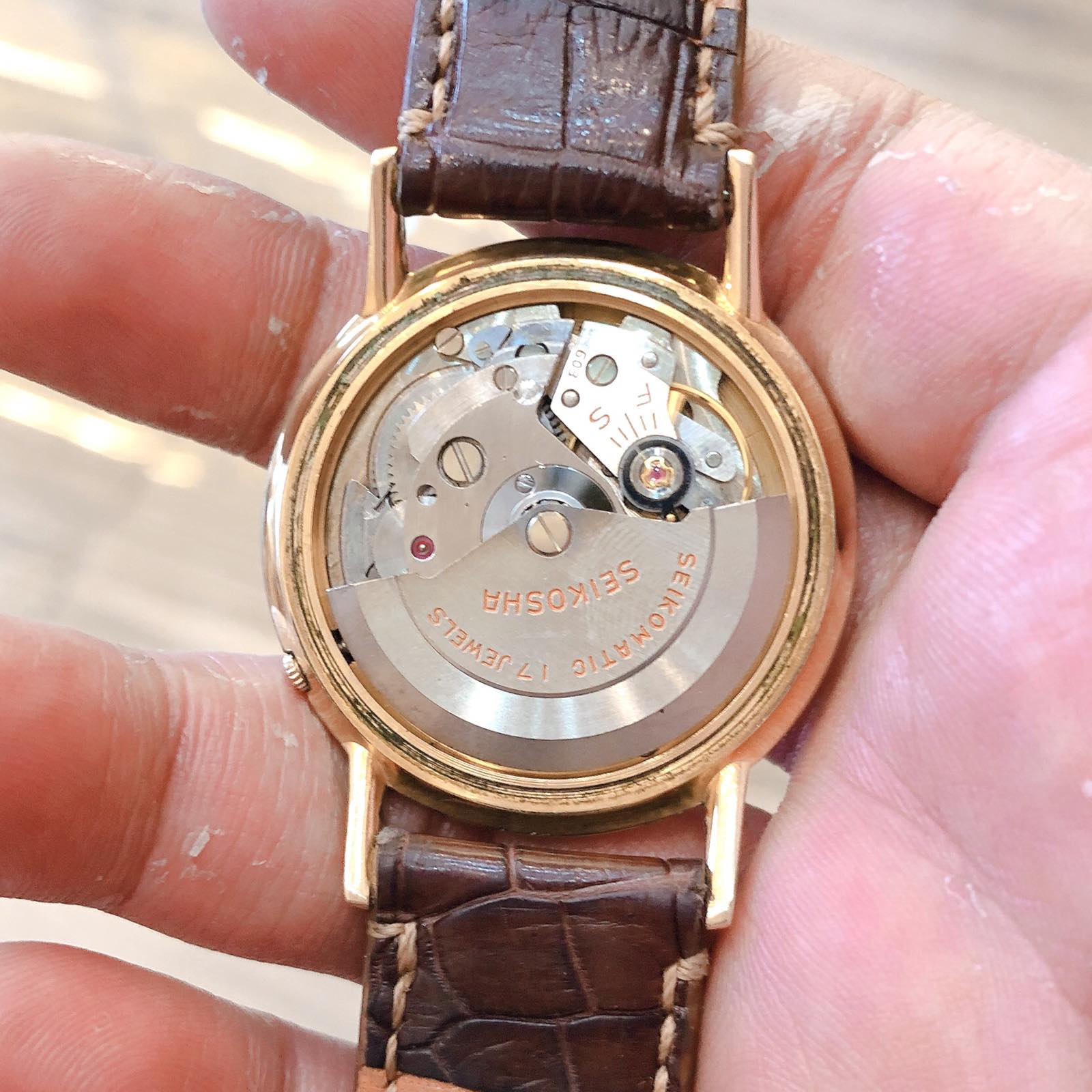 Đồng hồ cổ SEIKO Matic bọc vàng 18k chính hãng nhật bản