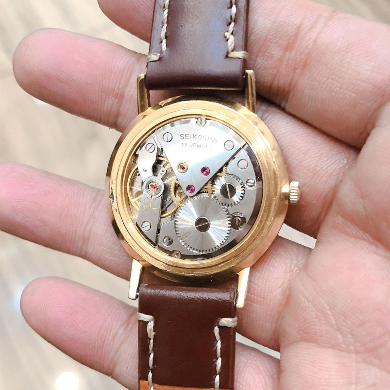 Đồng hồ cổ SEIKO CHAMPION lên dây lacke 18k 20micro chính hãng nhật bản